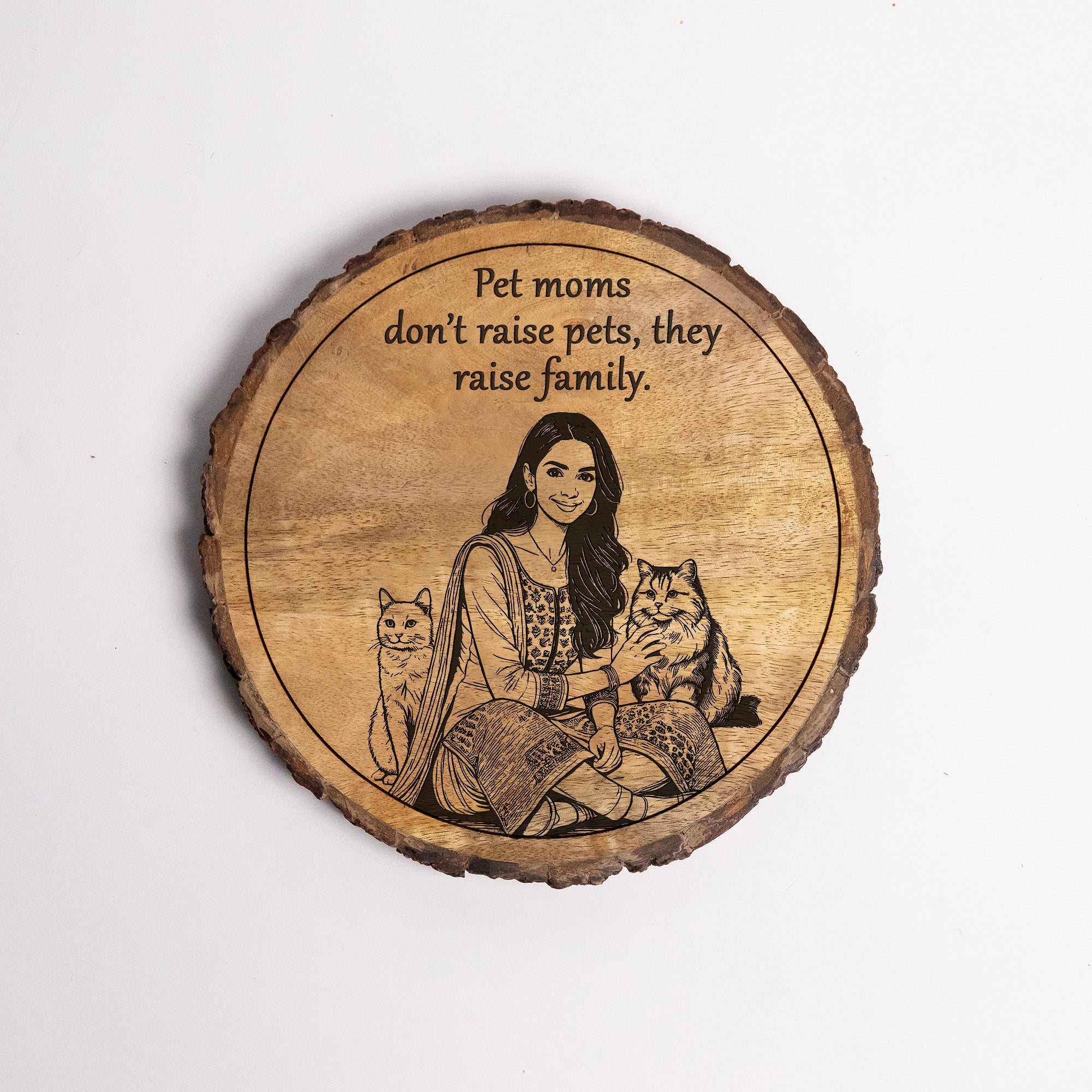 Handcrafted Mango Wood Personalized plaque-Mother's day Gift