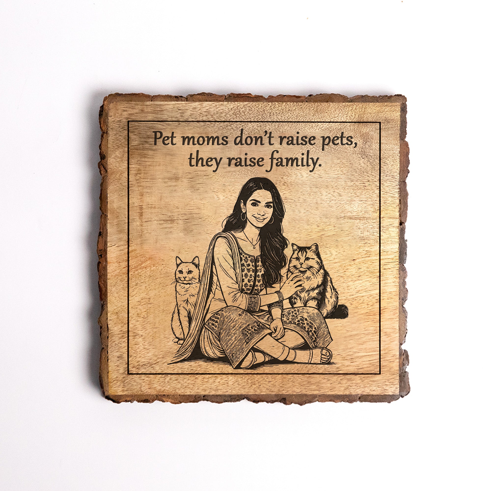 Handcrafted Mango Wood Personalized plaque-Mother's day Gift