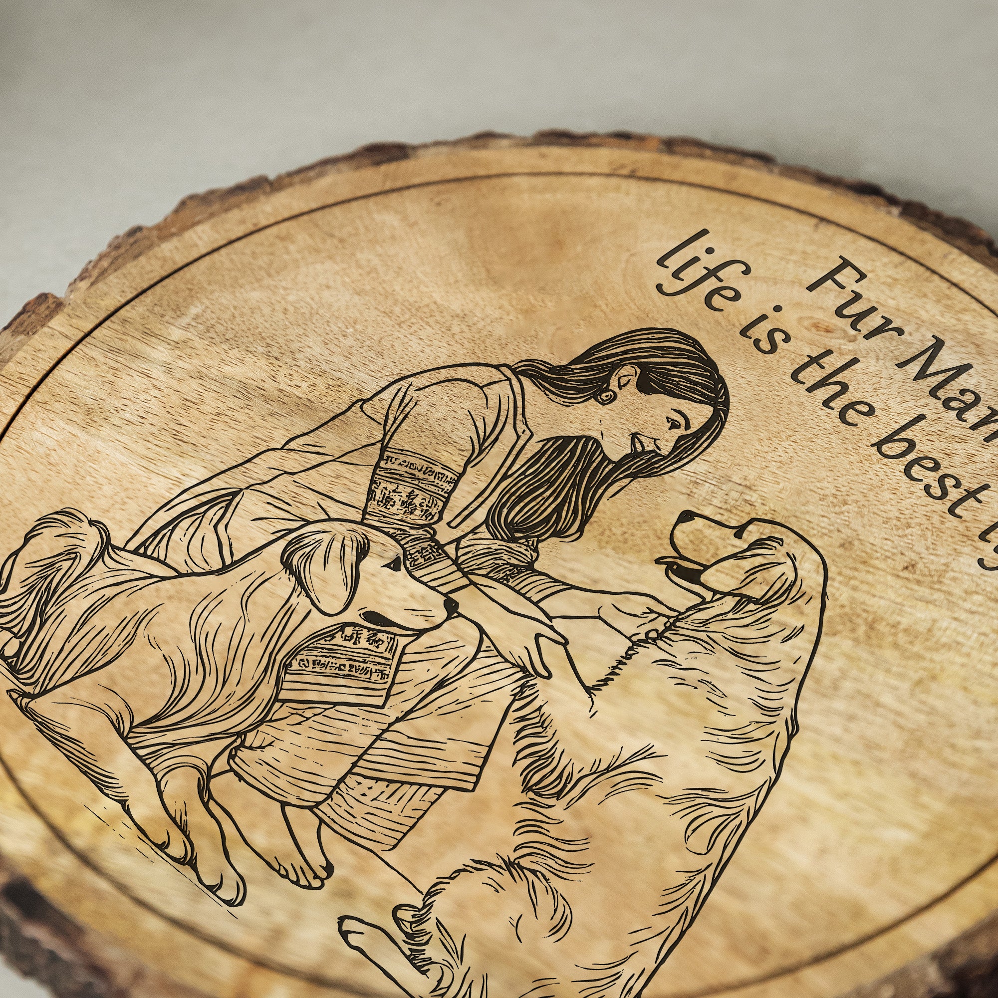 Handcrafted Mango Wood Personalized plaque-Mother's day Gift