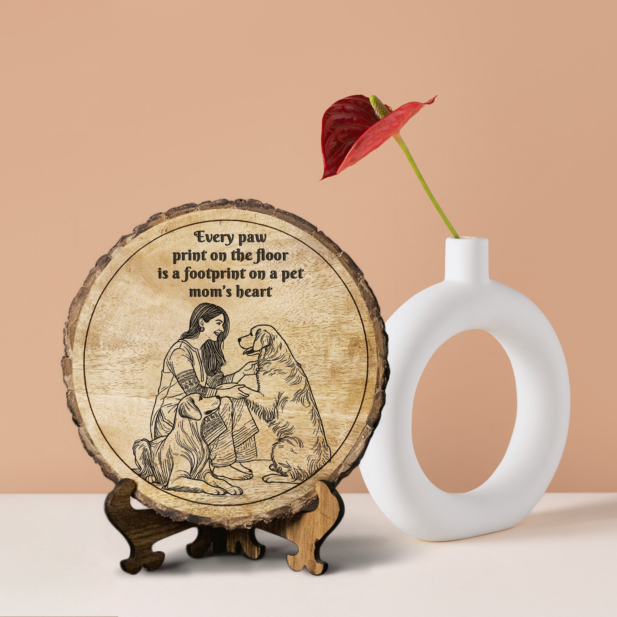 Handcrafted Mango Wood Personalized plaque-Mother's day Gift