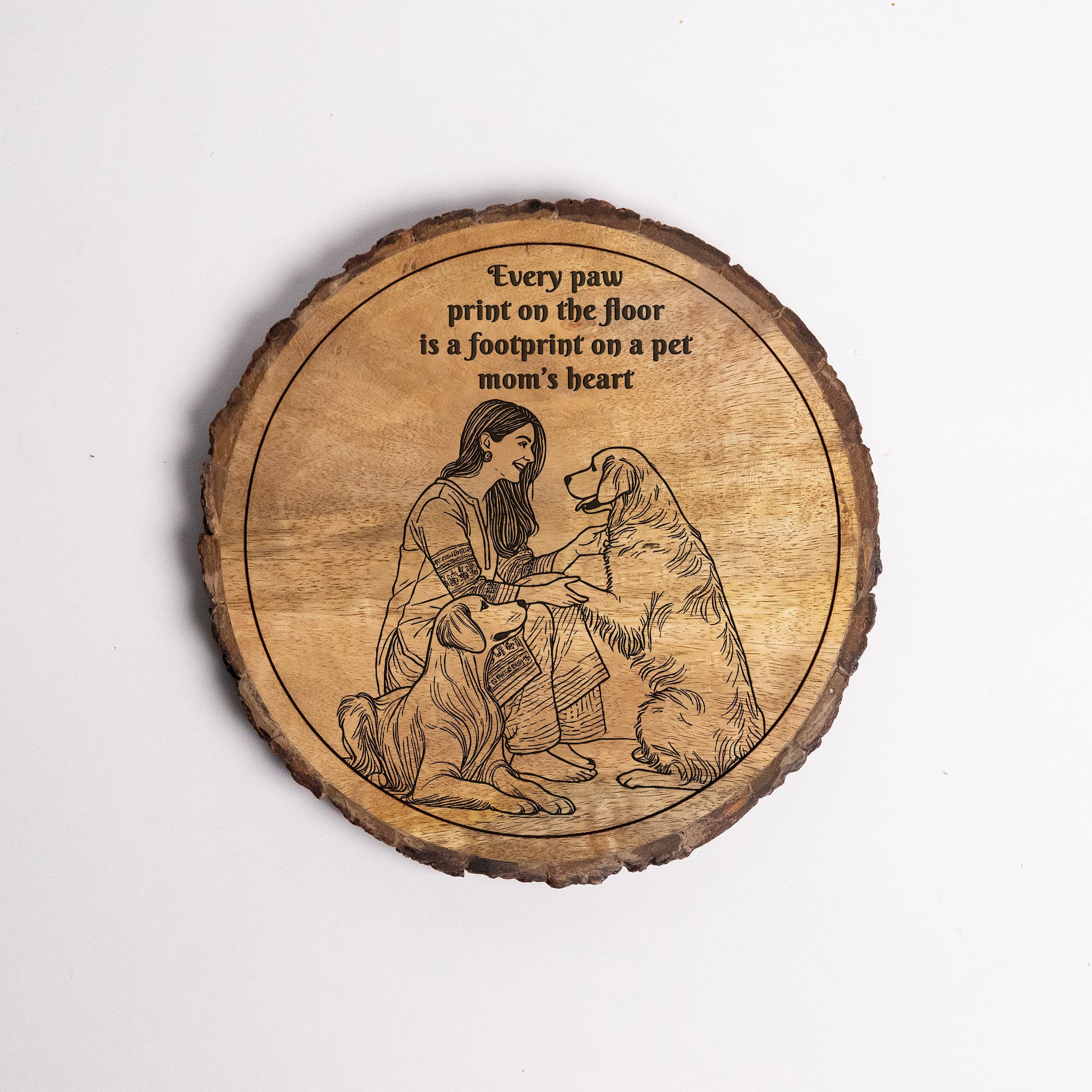 Handcrafted Mango Wood Personalized plaque-Mother's day Gift