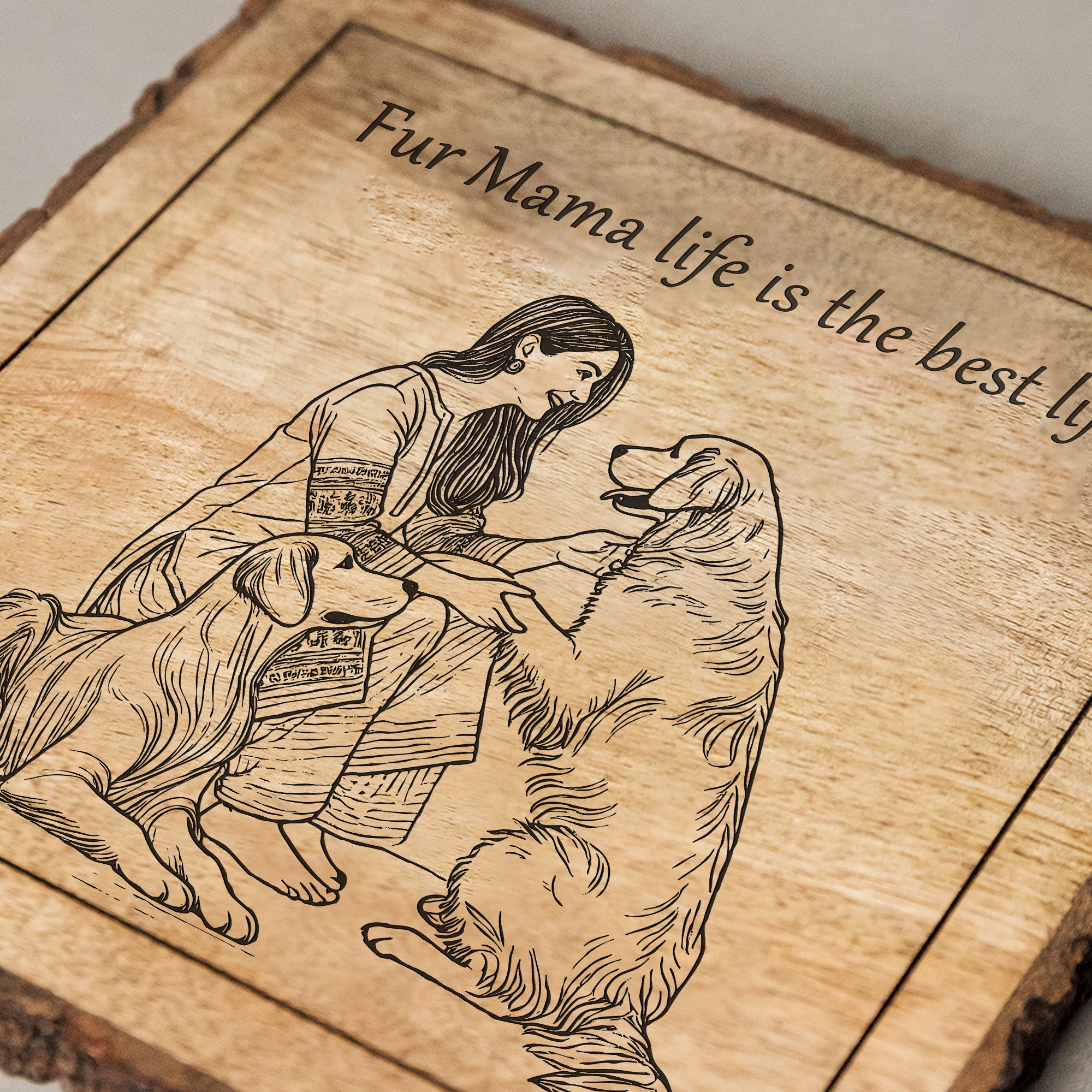 Handcrafted Mango Wood Personalized plaque-Mother's day Gift