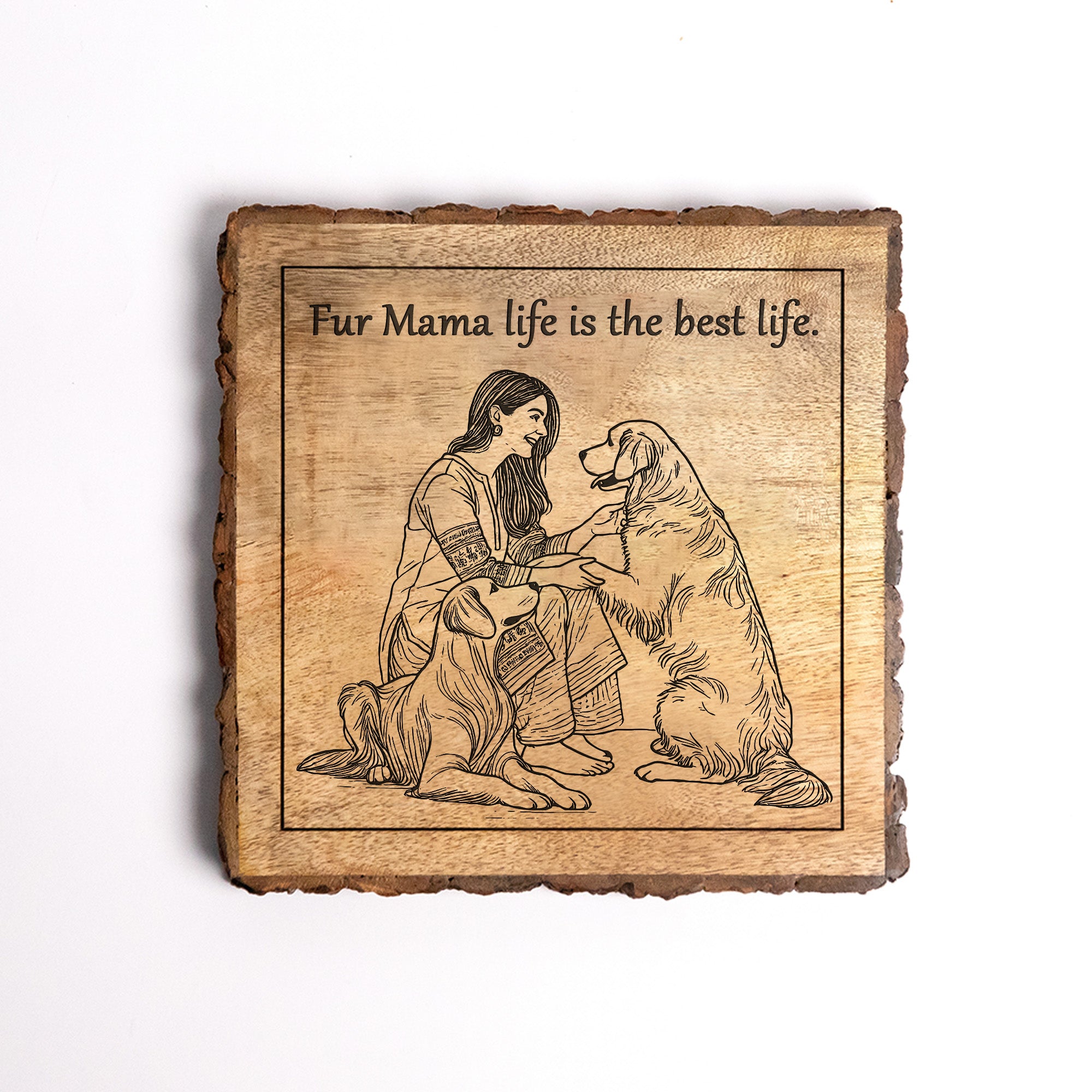 Handcrafted Mango Wood Personalized plaque-Mother's day Gift