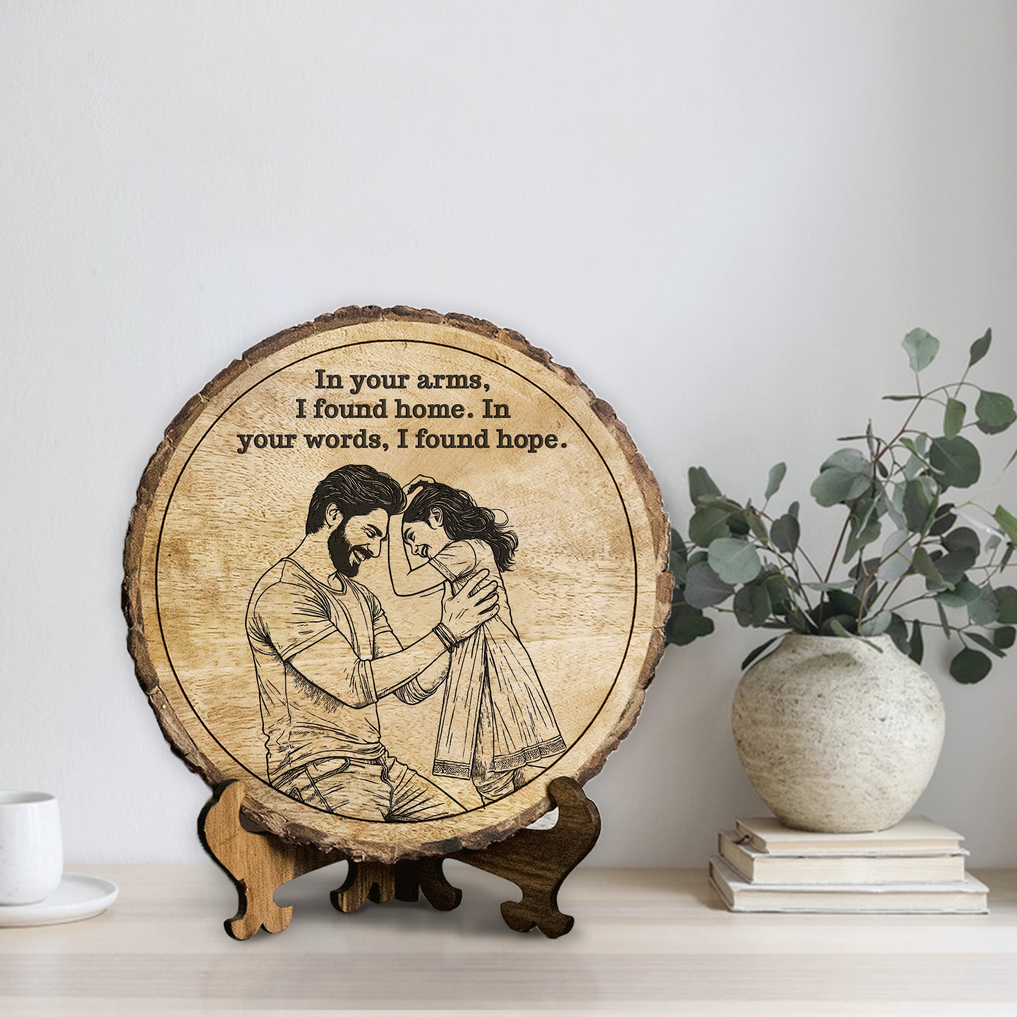 Handcrafted Mango Wood Personalized plaque - Father's day Gift