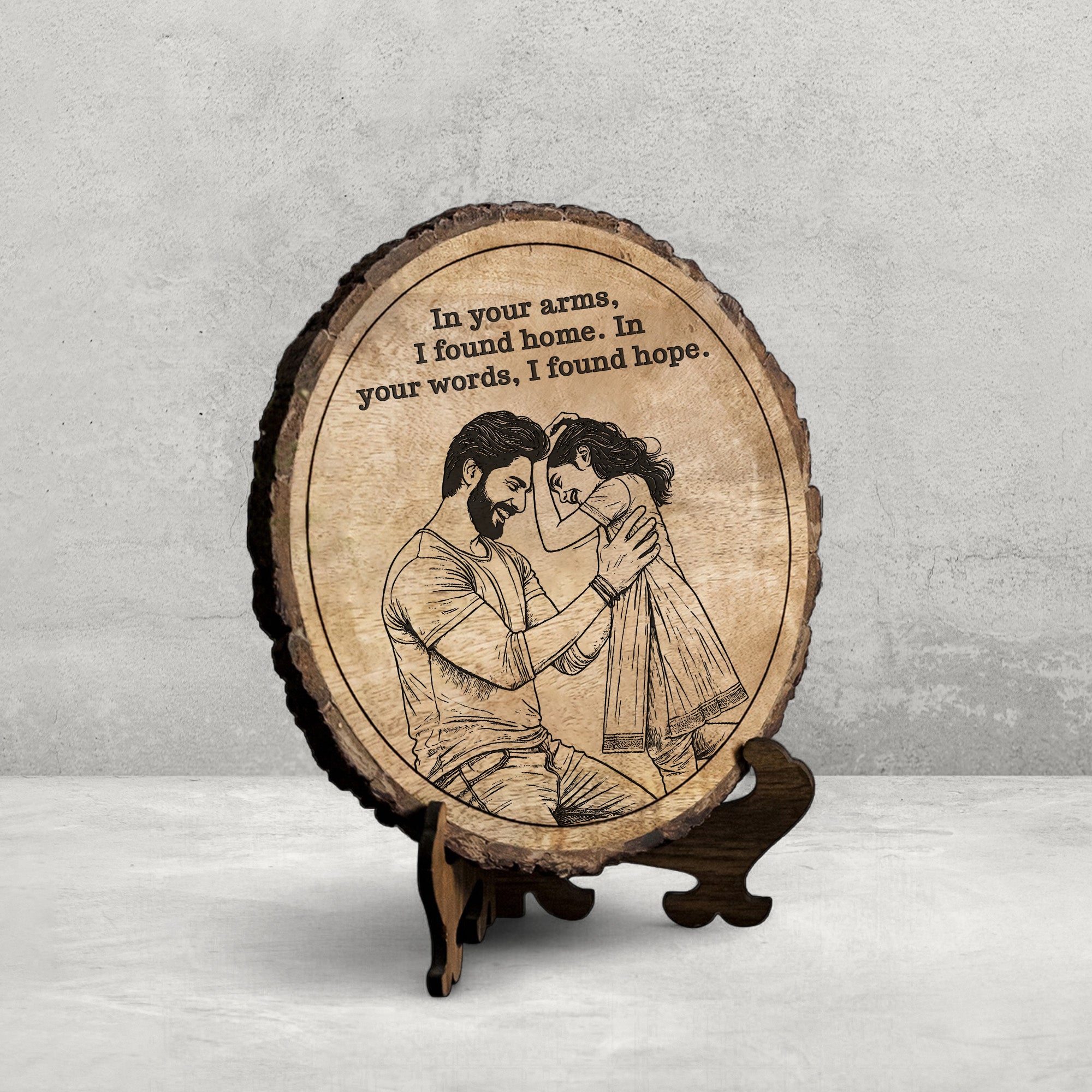 Handcrafted Mango Wood Personalized plaque - Father's day Gift