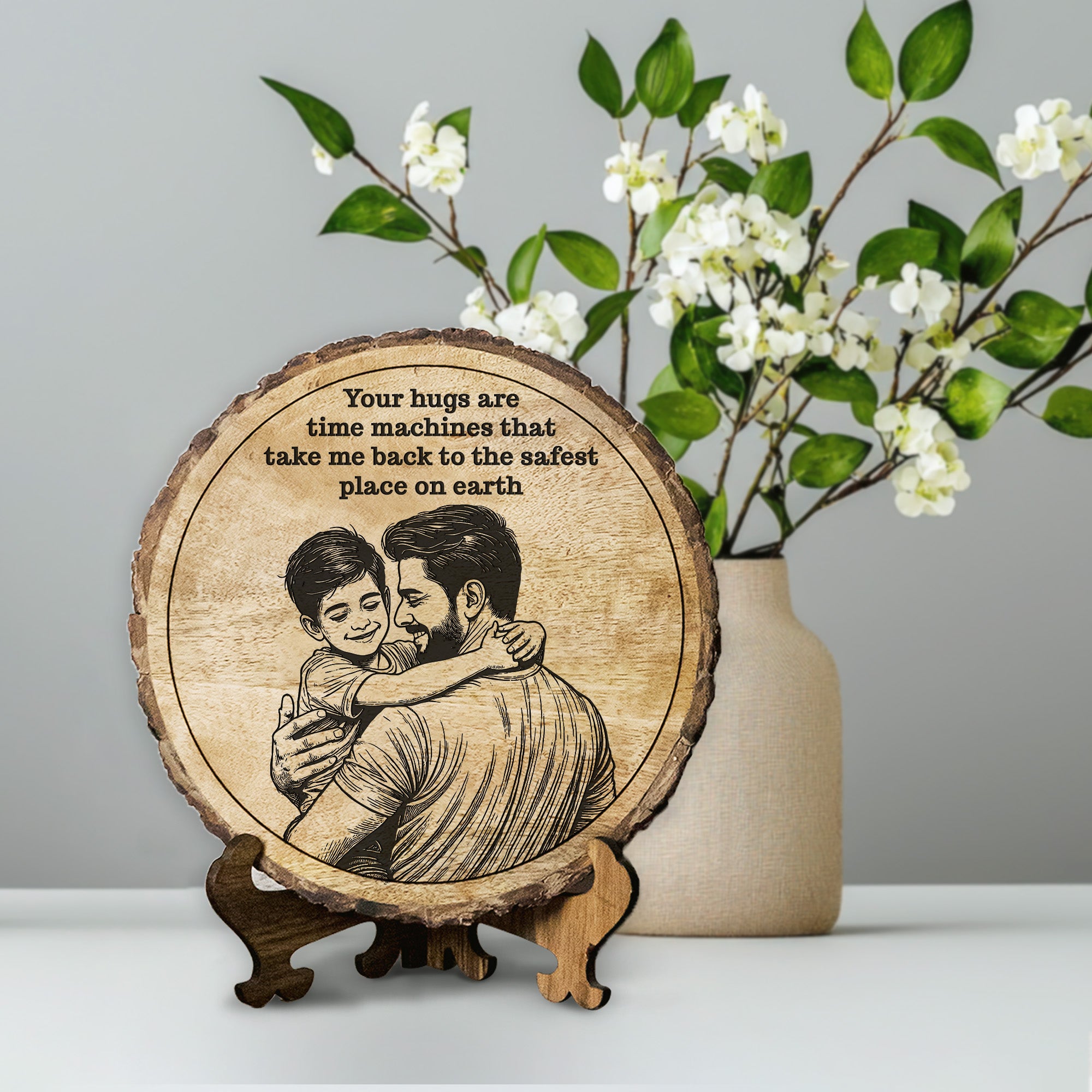 Handcrafted Mango Wood Personalized plaque - Father's day Gift