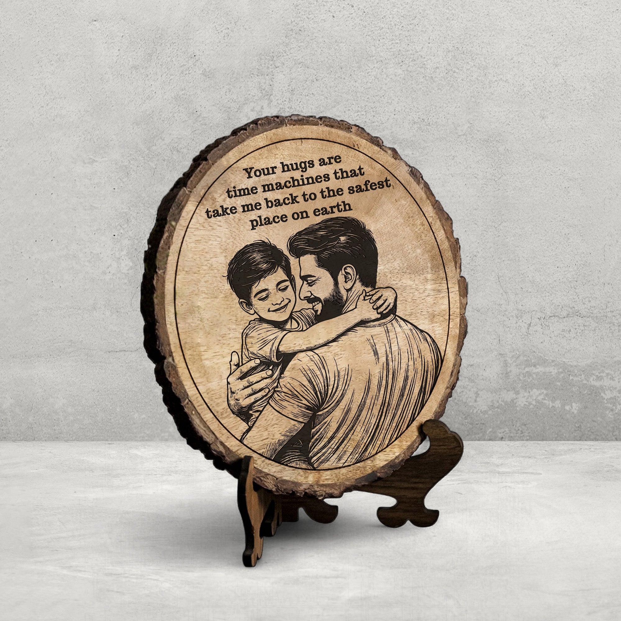 Handcrafted Mango Wood Personalized plaque - Father's day Gift