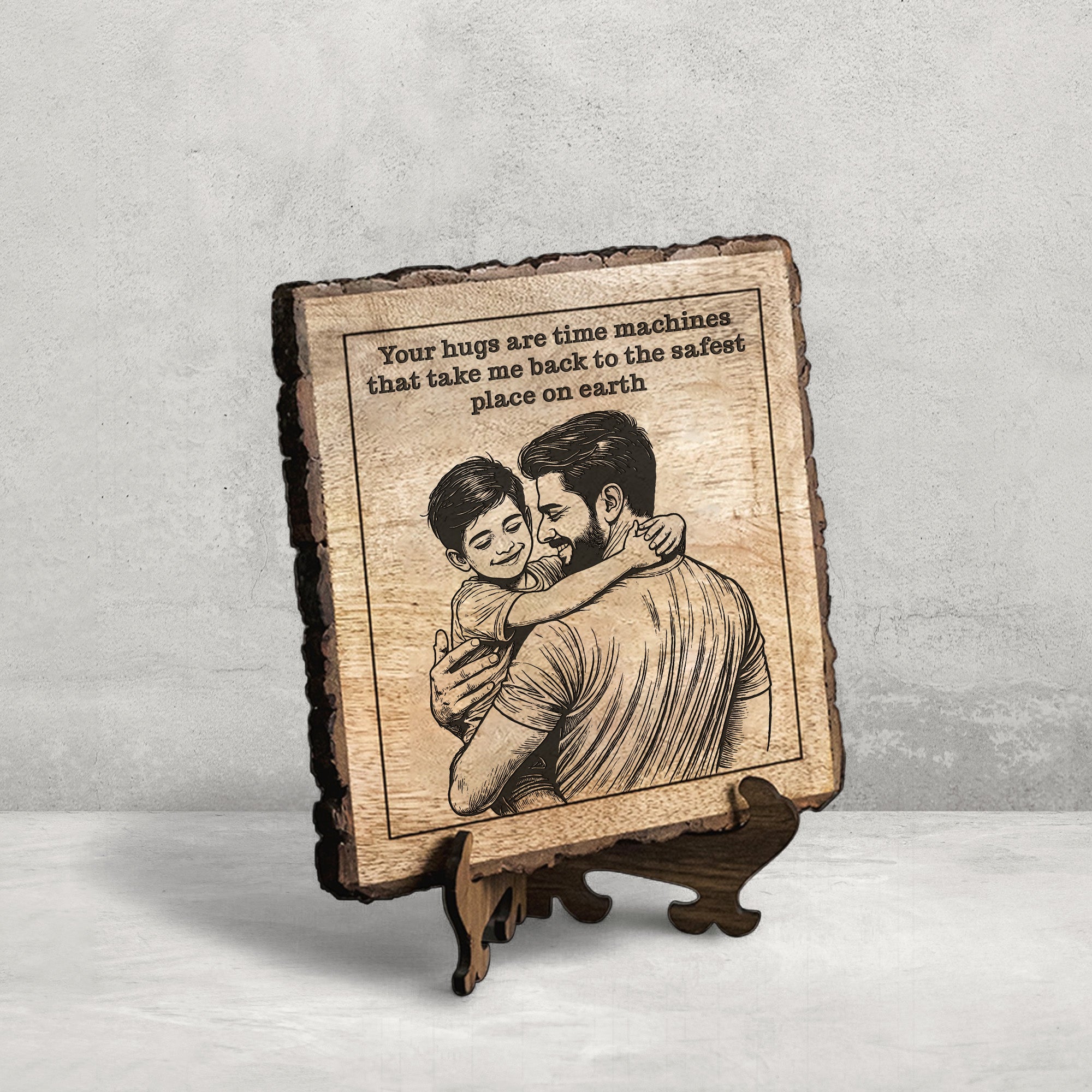 Handcrafted Mango Wood Personalized plaque - Father's day Gift