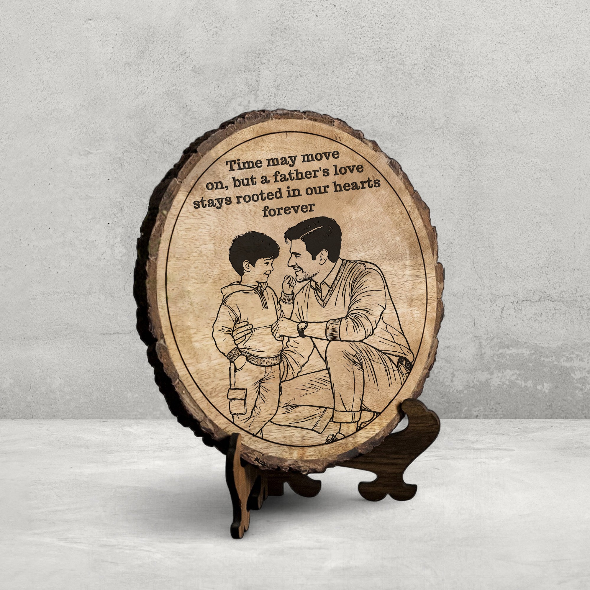 Handcrafted Mango Wood Personalized plaque - Father's day Gift