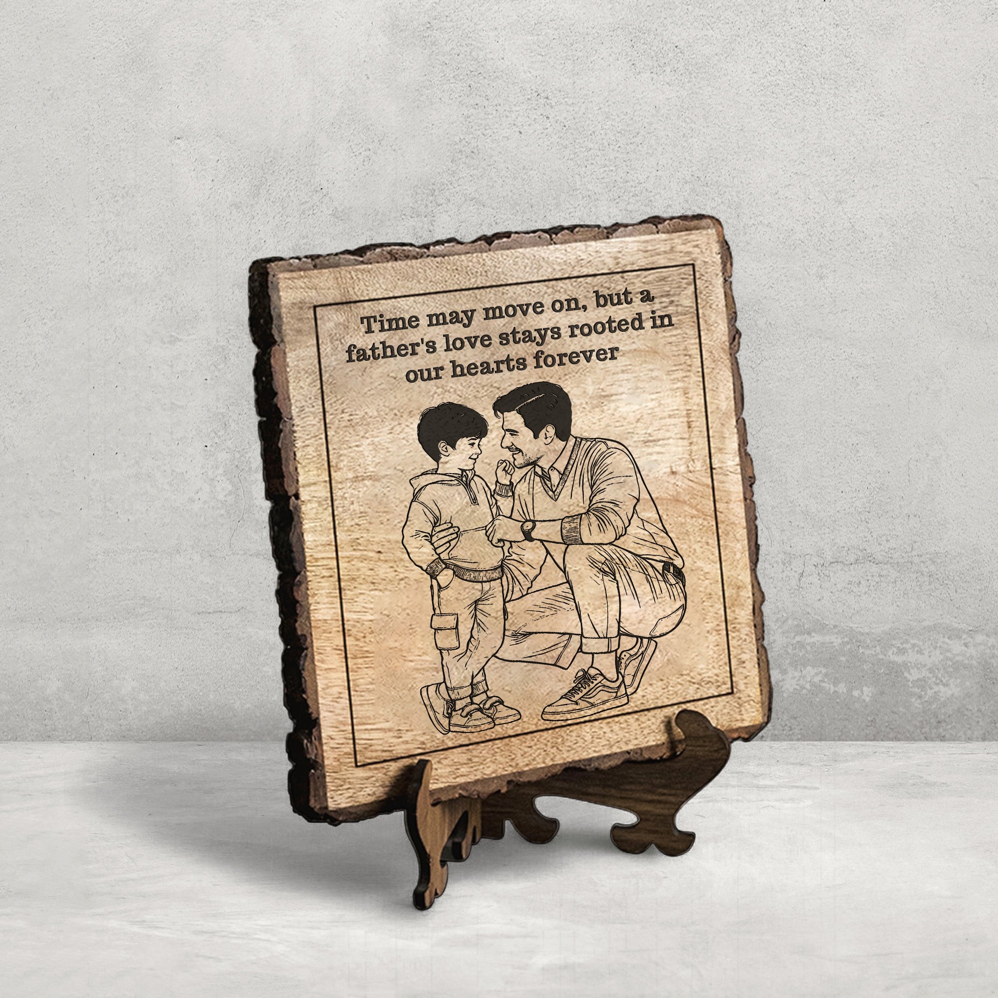 Handcrafted Mango Wood Personalized plaque - Father's day Gift