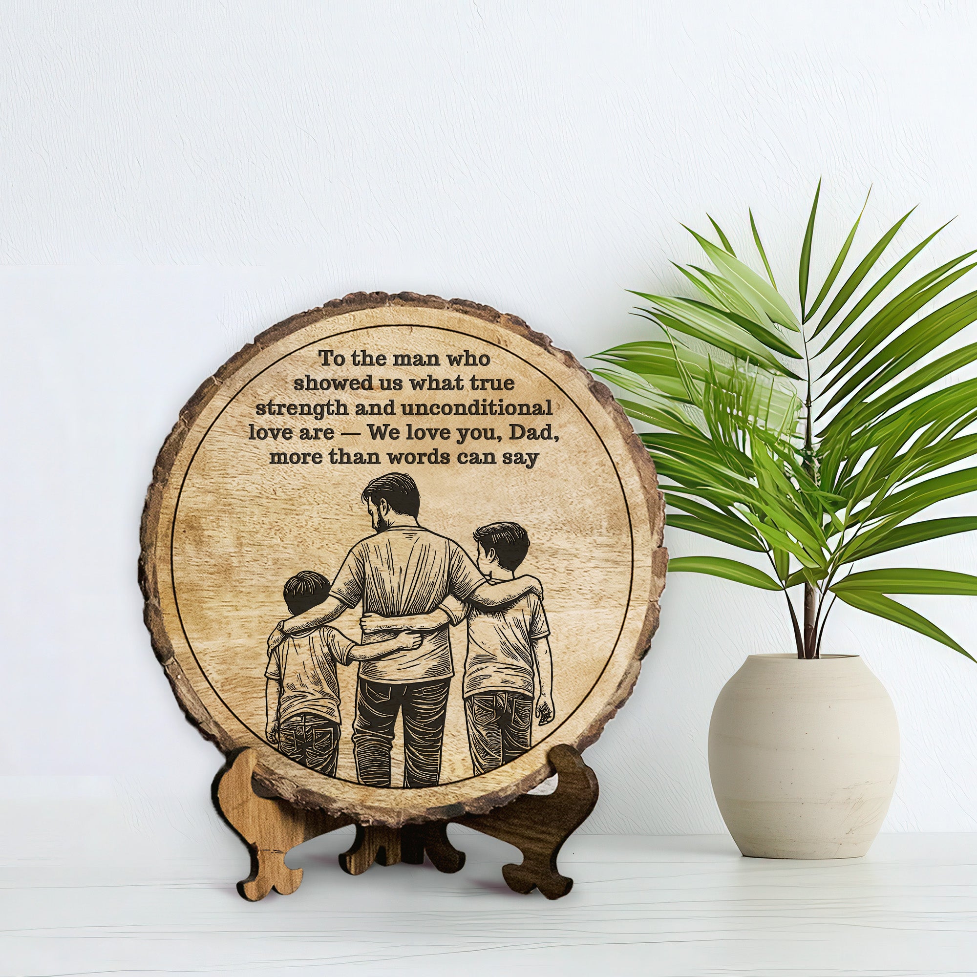 Handcrafted Mango Wood Personalized plaque - Father's day Gift