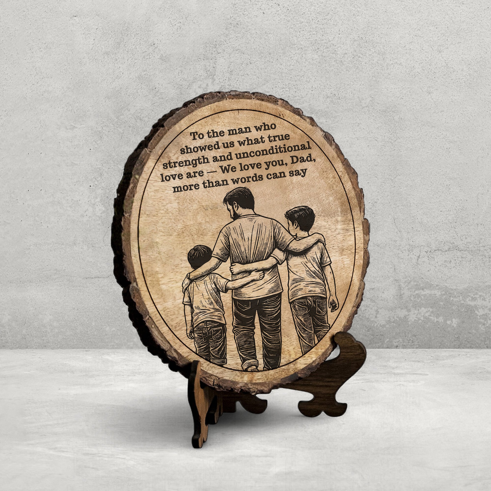 Handcrafted Mango Wood Personalized plaque - Father's day Gift