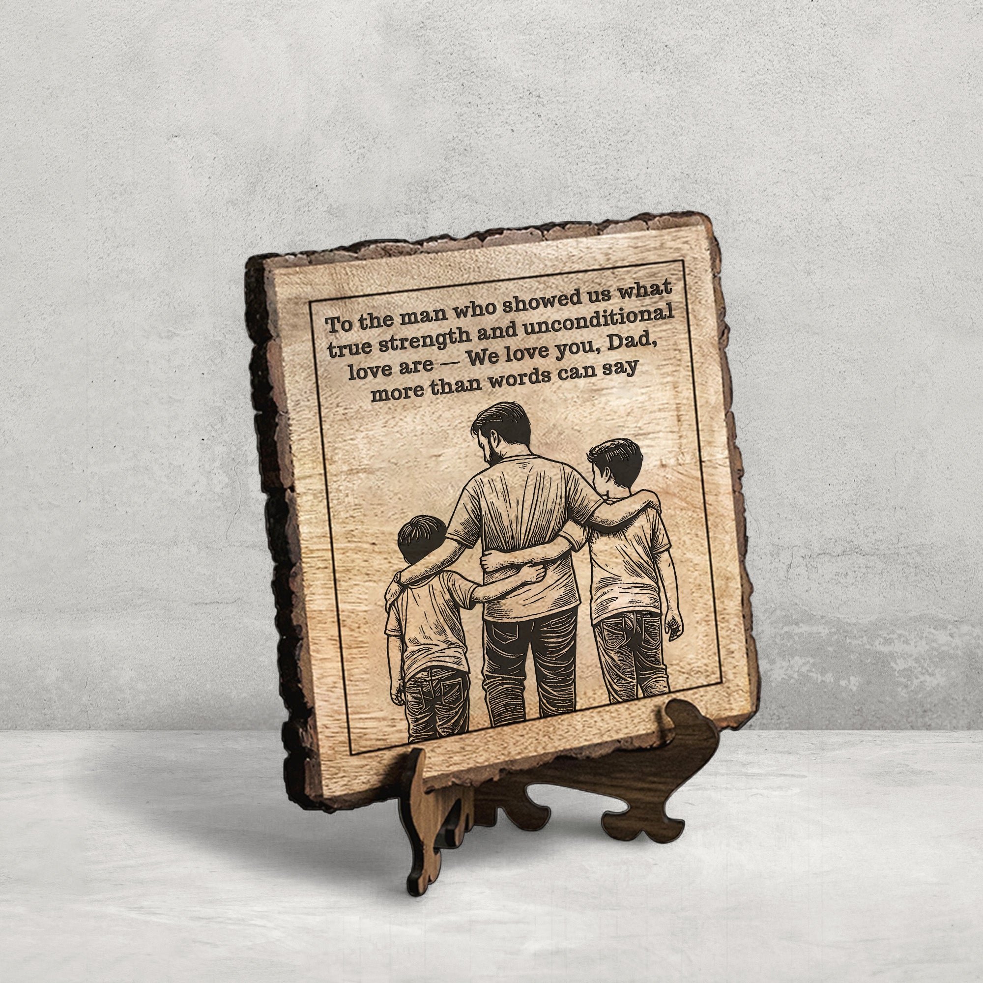Handcrafted Mango Wood Personalized plaque - Father's day Gift