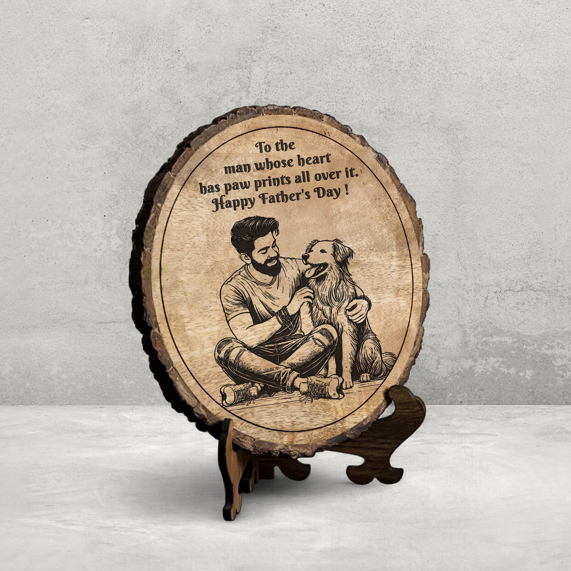Handcrafted Mango Wood Personalized plaque - Father's day Gift