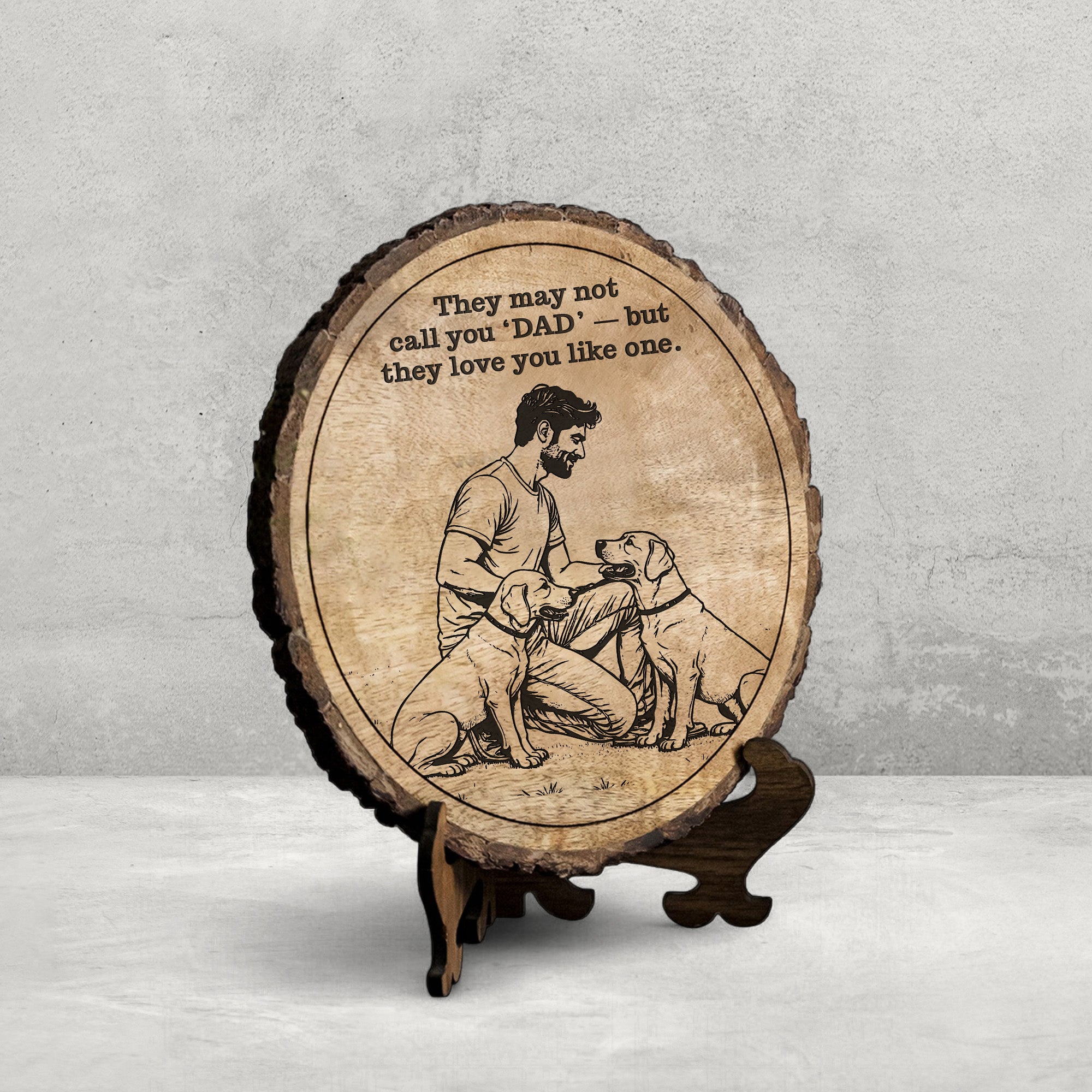 Handcrafted Mango Wood Personalized plaque - Father's day Gift