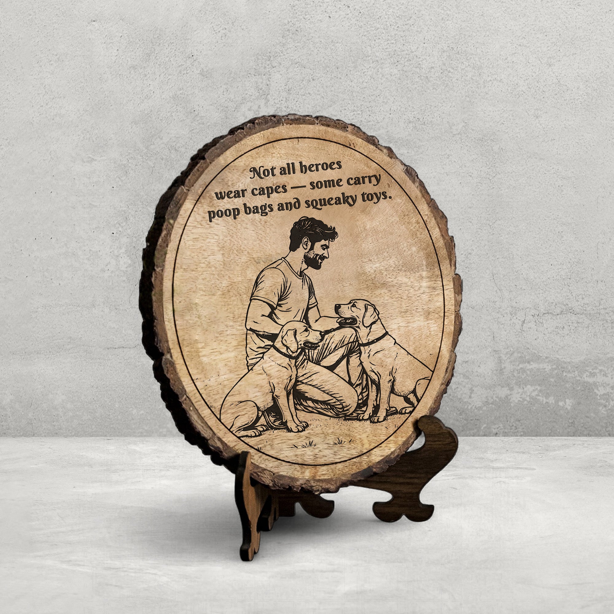 Handcrafted Mango Wood Personalized plaque - Father's day Gift