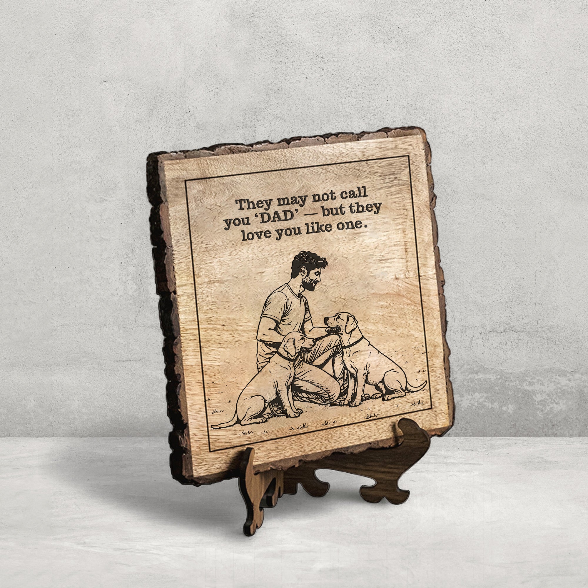 Handcrafted Mango Wood Personalized plaque - Father's day Gift
