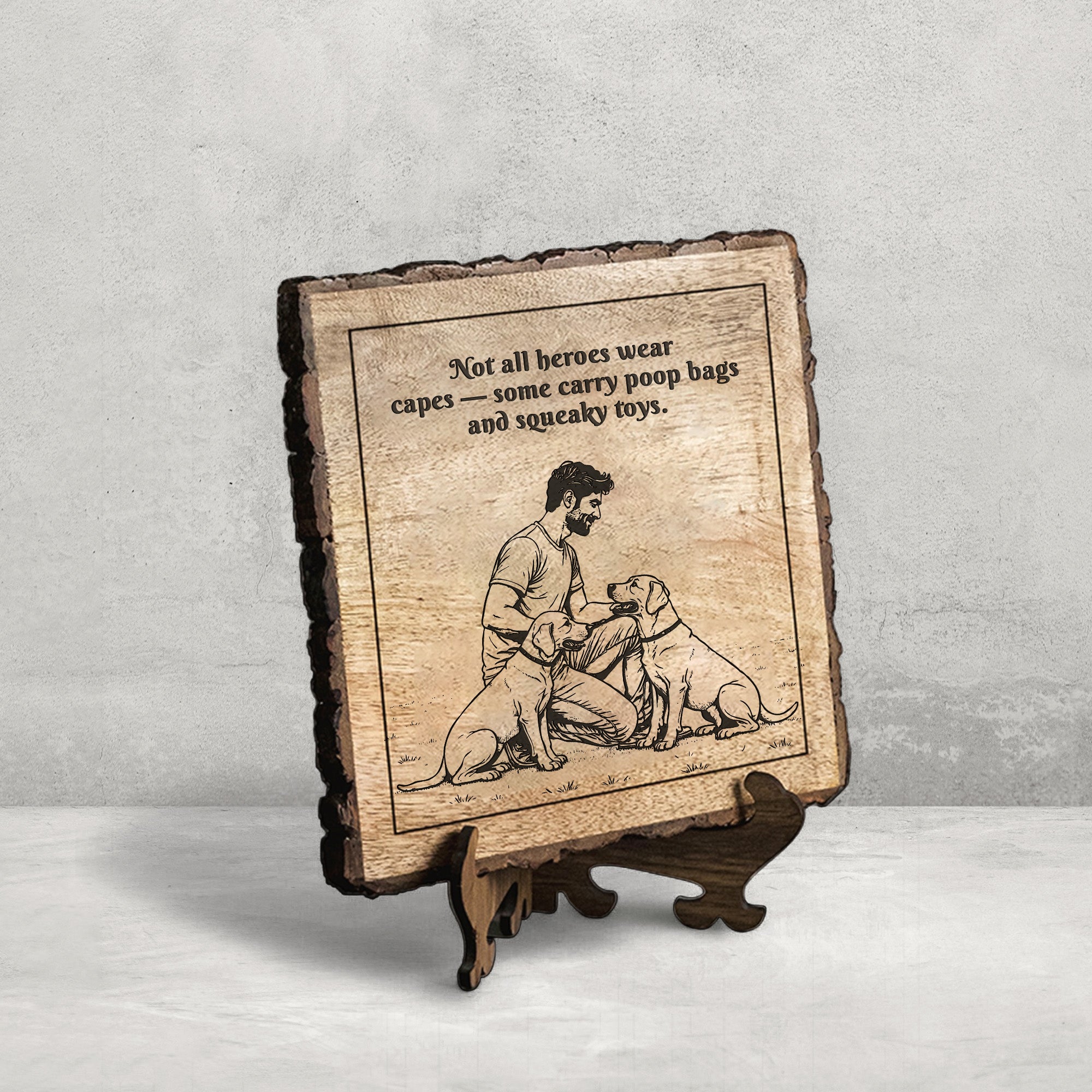 Handcrafted Mango Wood Personalized plaque - Father's day Gift