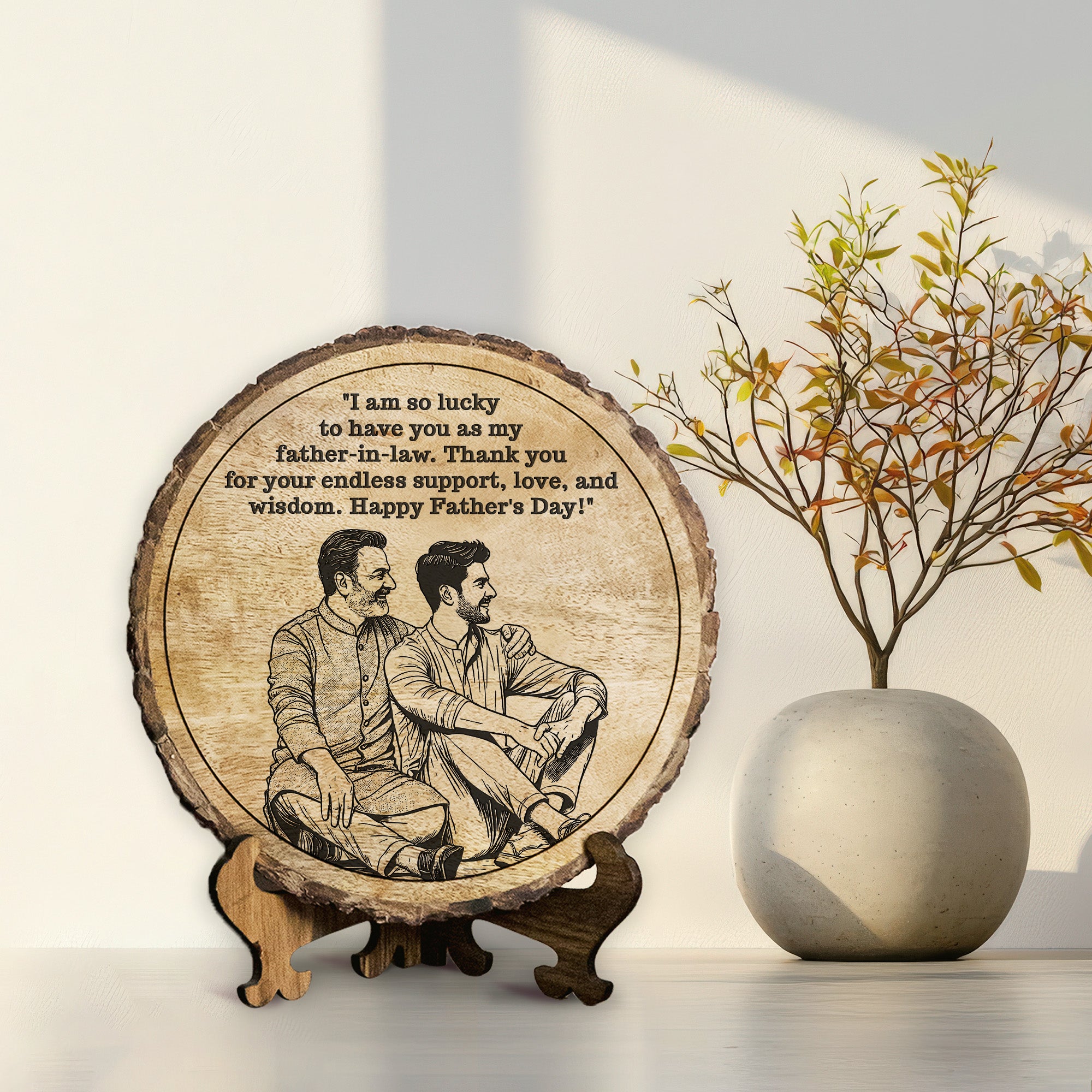 Handcrafted Mango Wood Personalized plaque - Father's day Gift