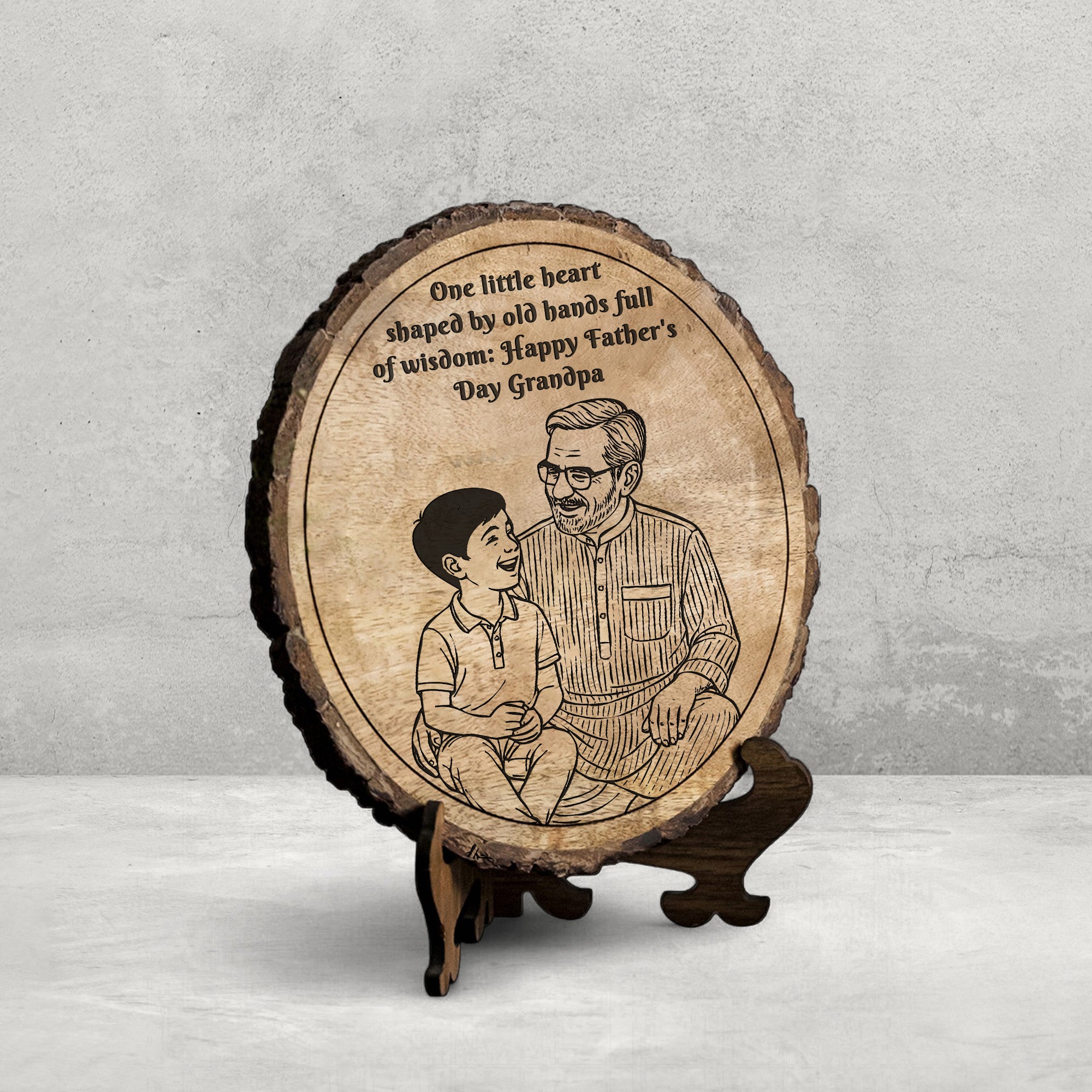 Handcrafted Mango Wood Personalized plaque - Father's day Gift