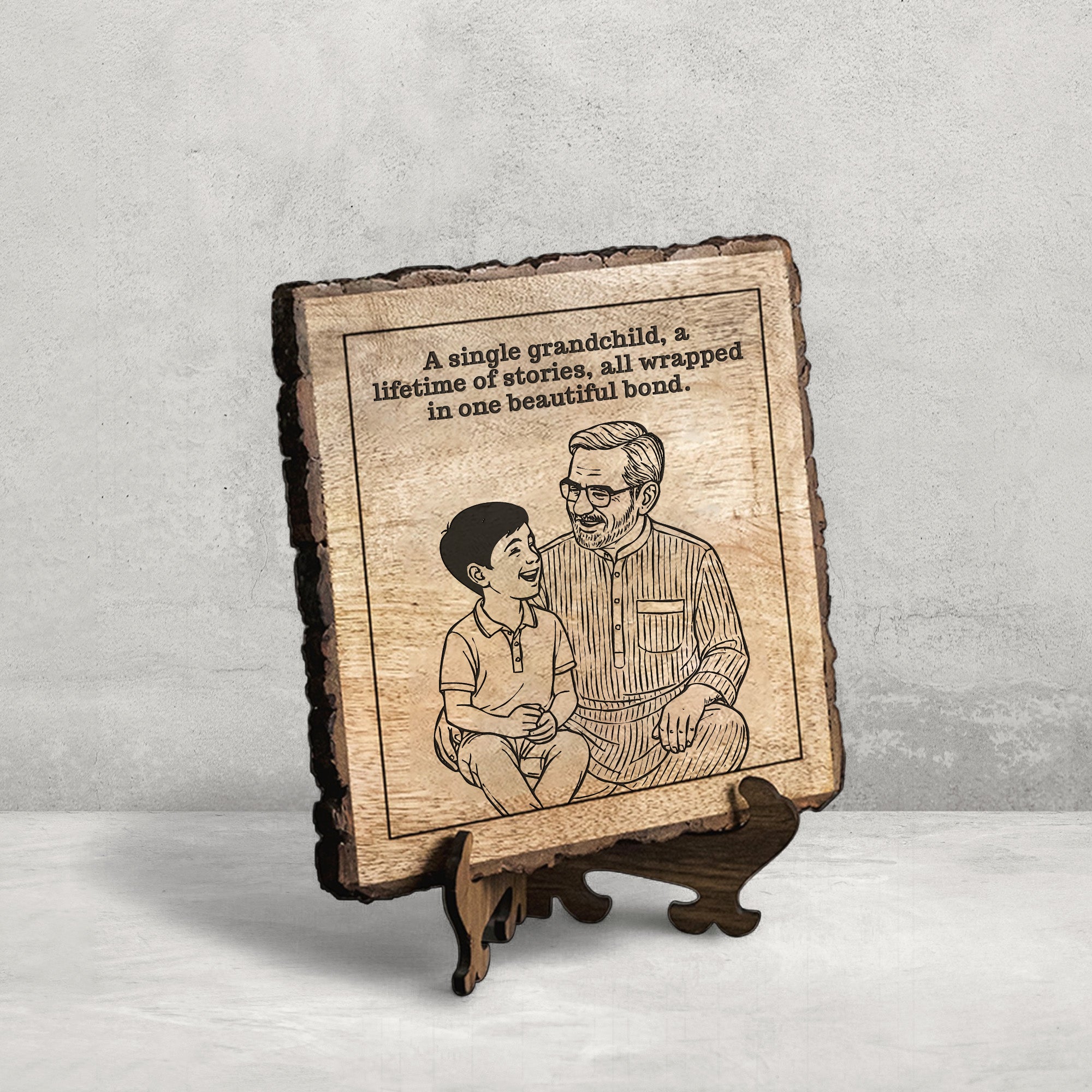 Handcrafted Mango Wood Personalized plaque - Father's day Gift