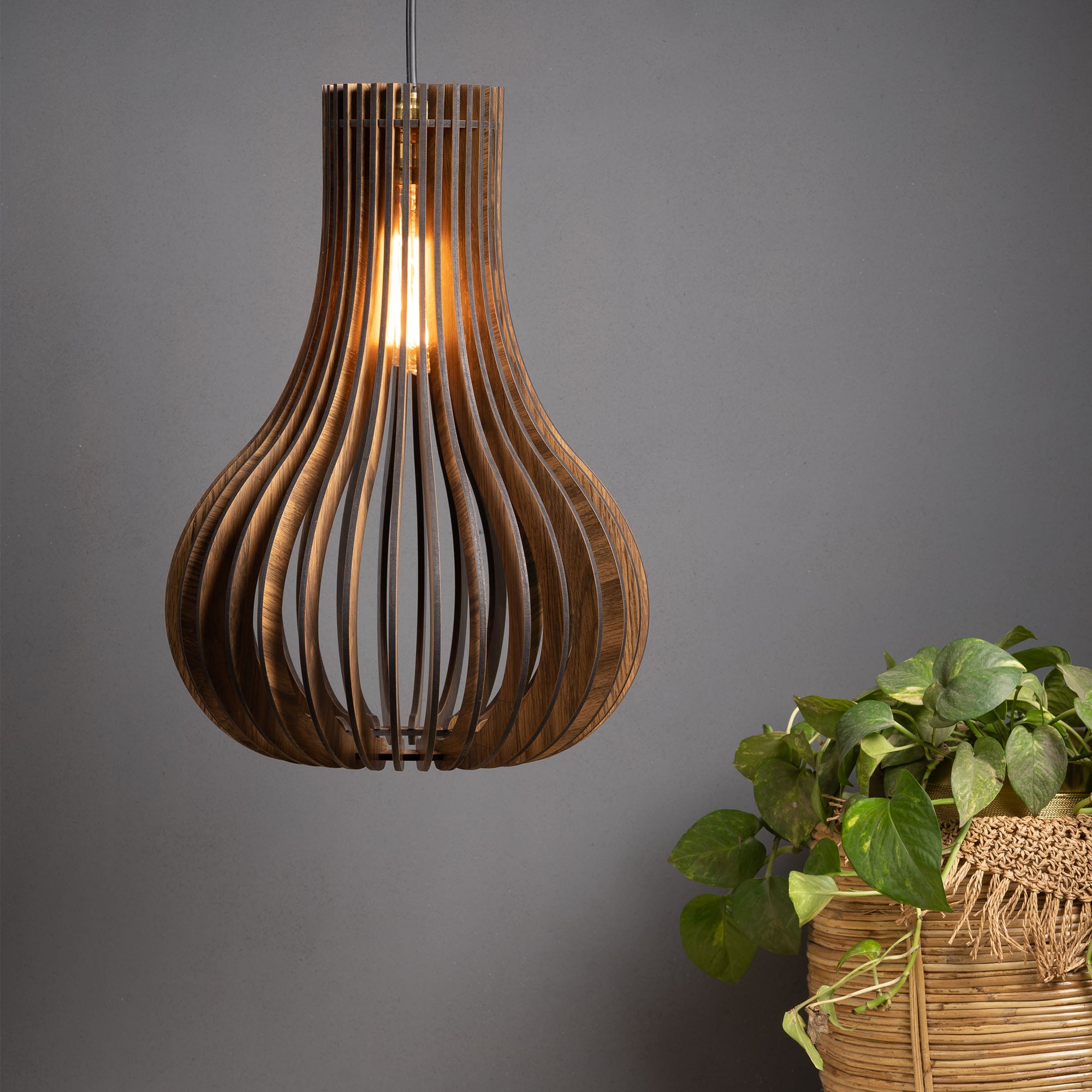 BARUA CEILING Pine Wood LAMP