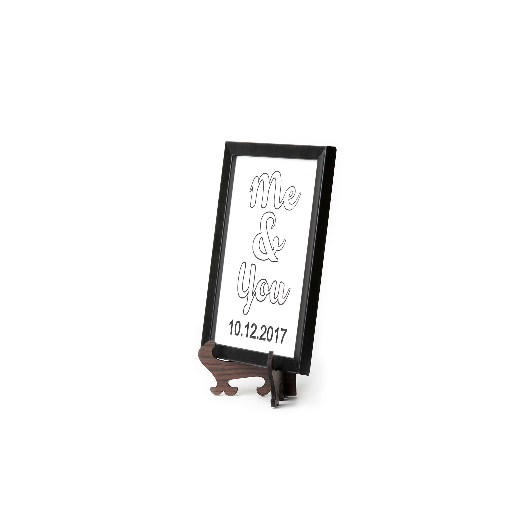 'Me and You' Marble plaque Black colour