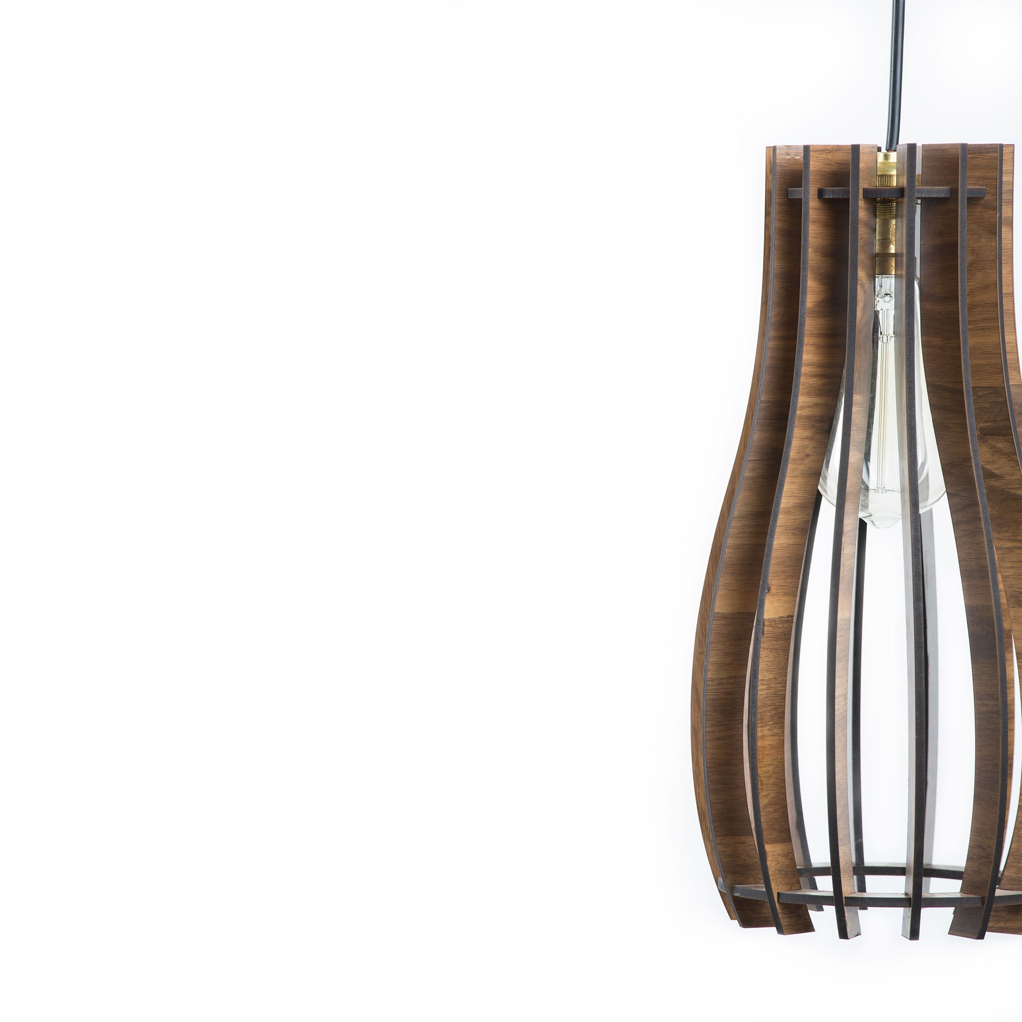 Longline wooden lamp