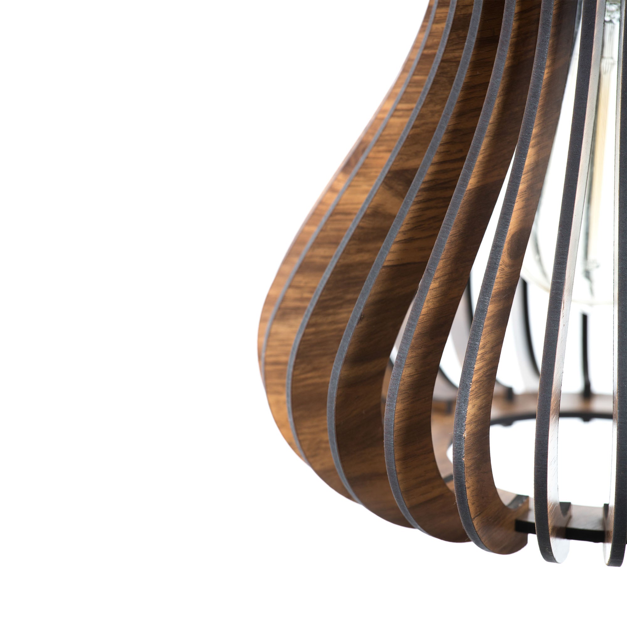 Curvy Wooden Lamp