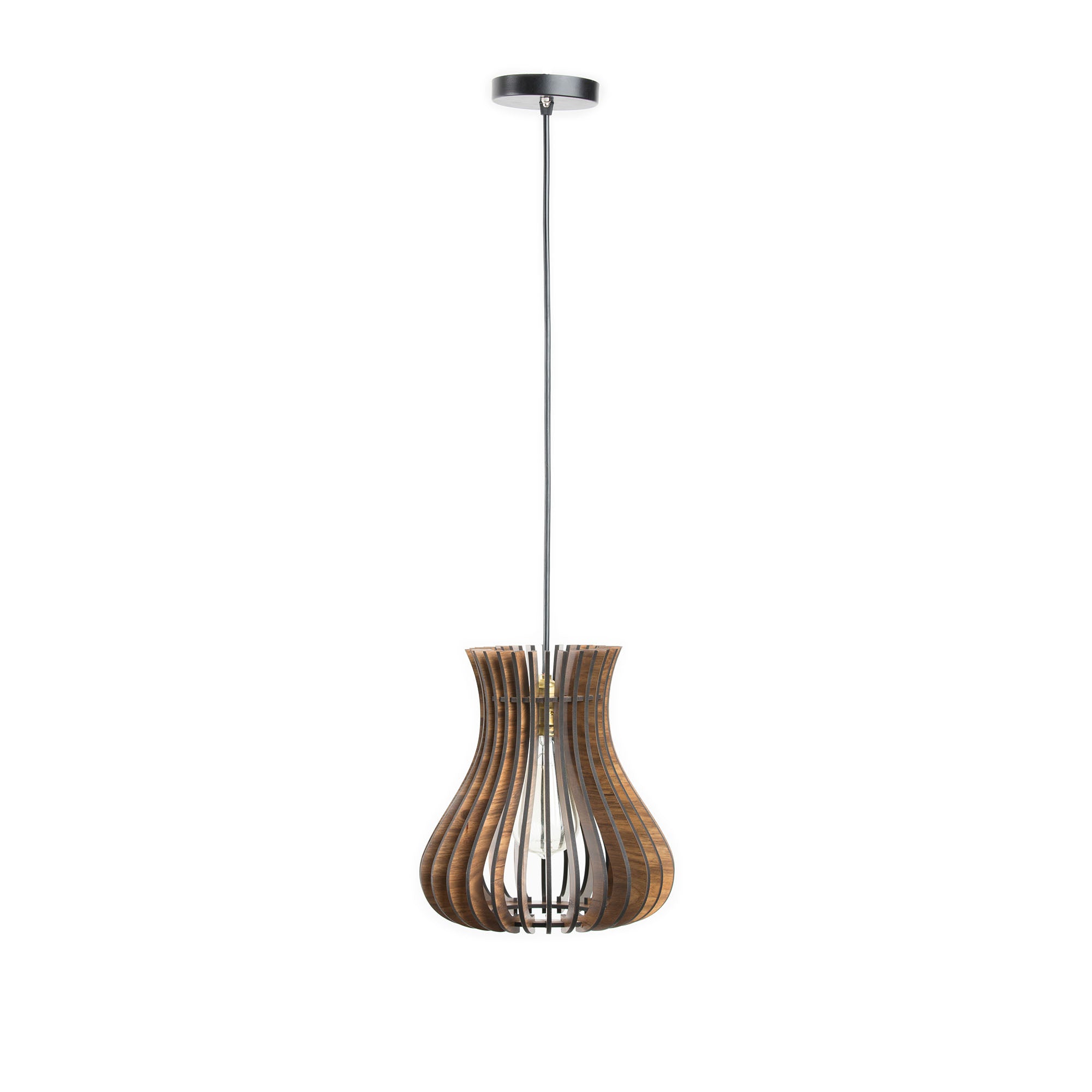 Curvy Wooden Lamp