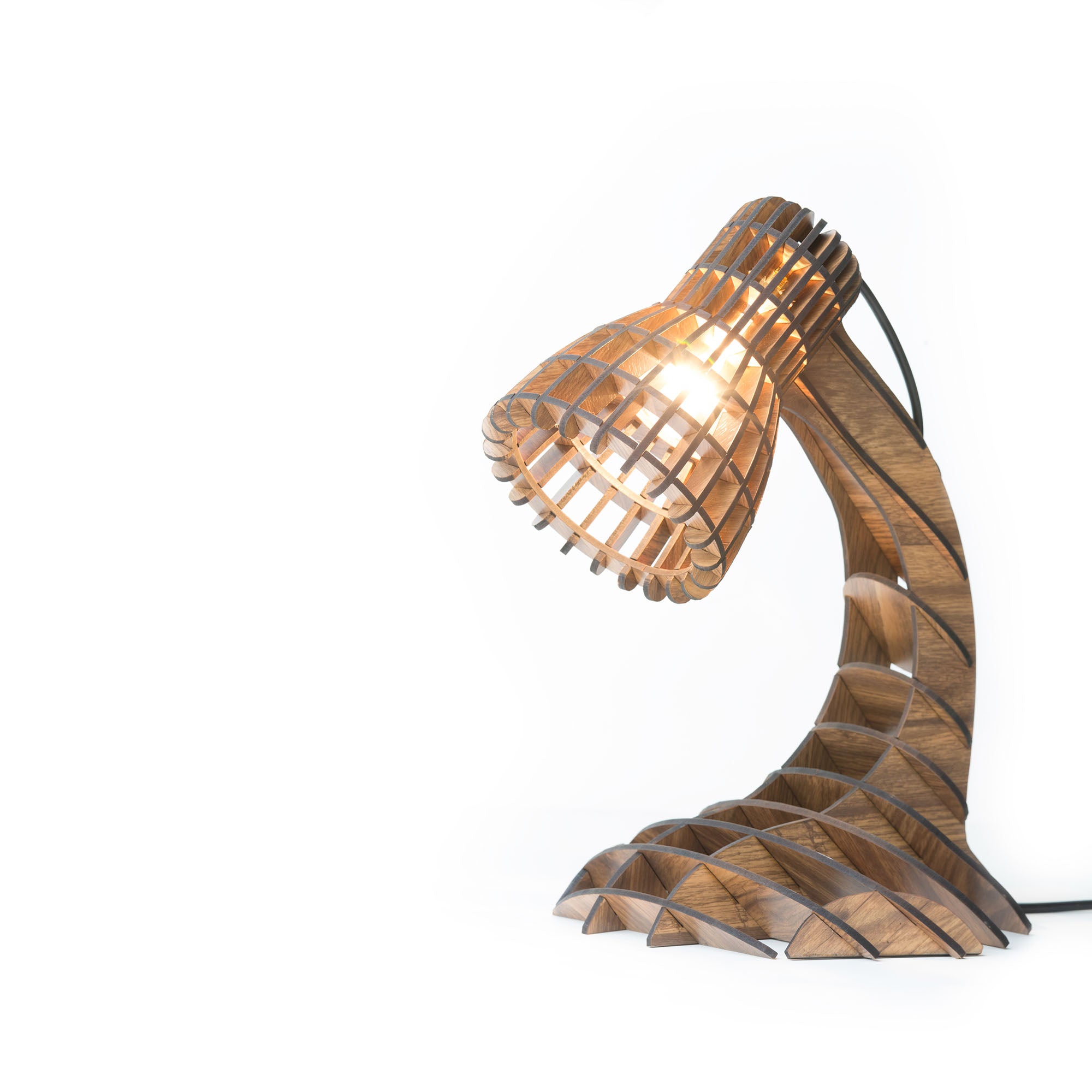 Wooden Desk Light without Bulb