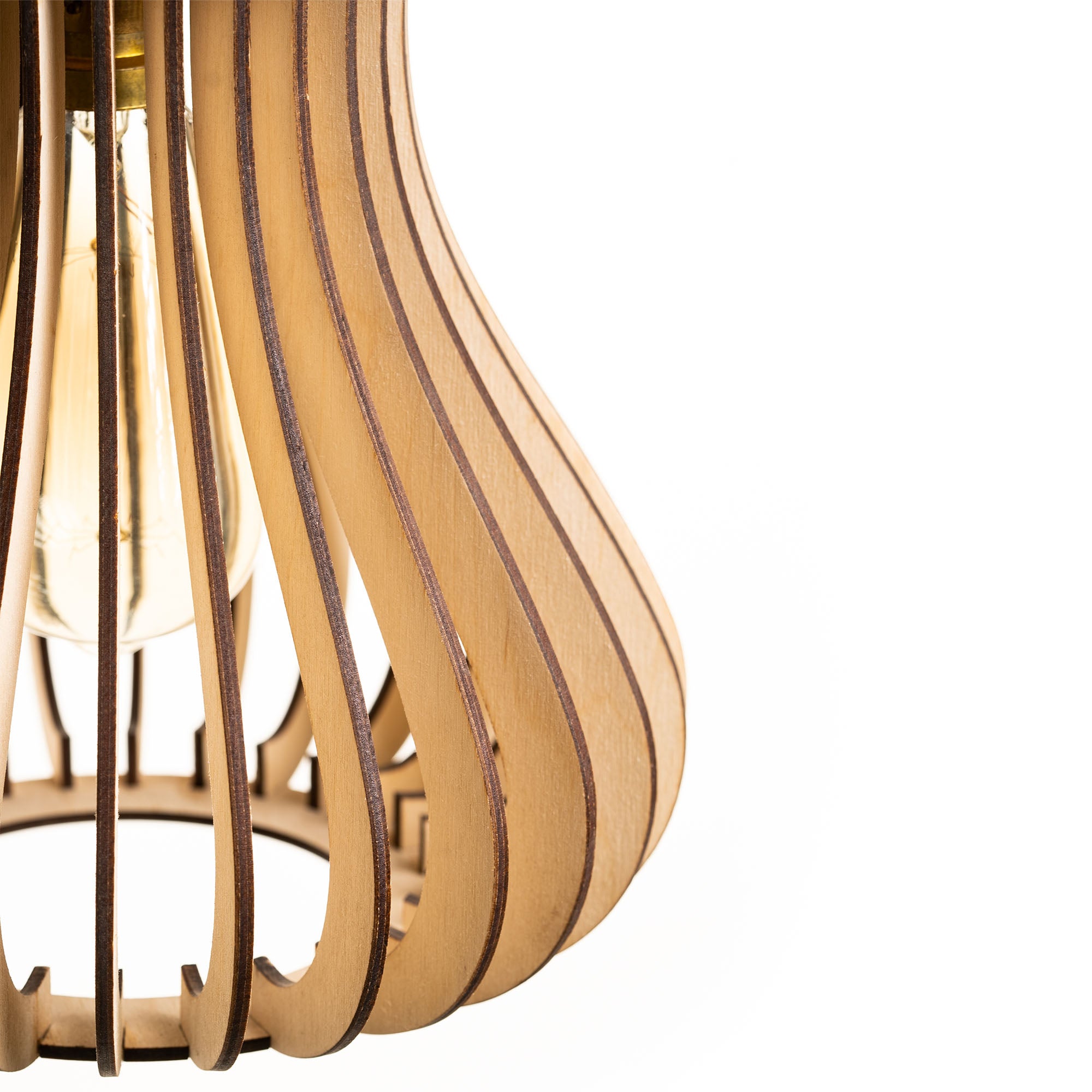 Belle Birch Wood Ceiling Lamp