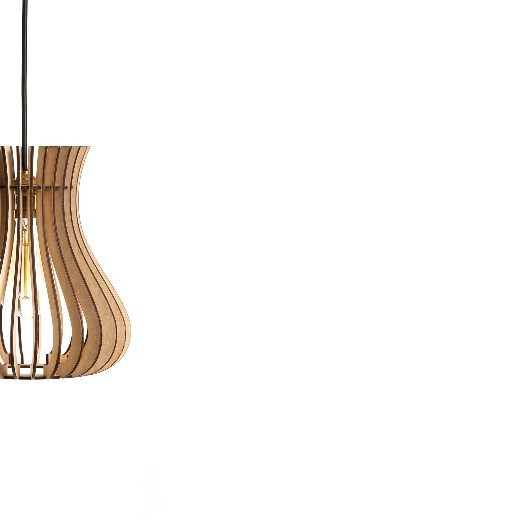 Belle Birch Wood Ceiling Lamp