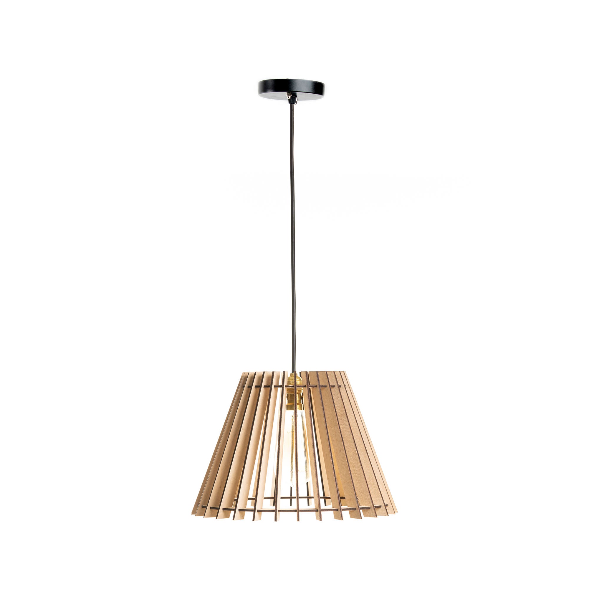 Benzor Birch Wood shade pendent lamp