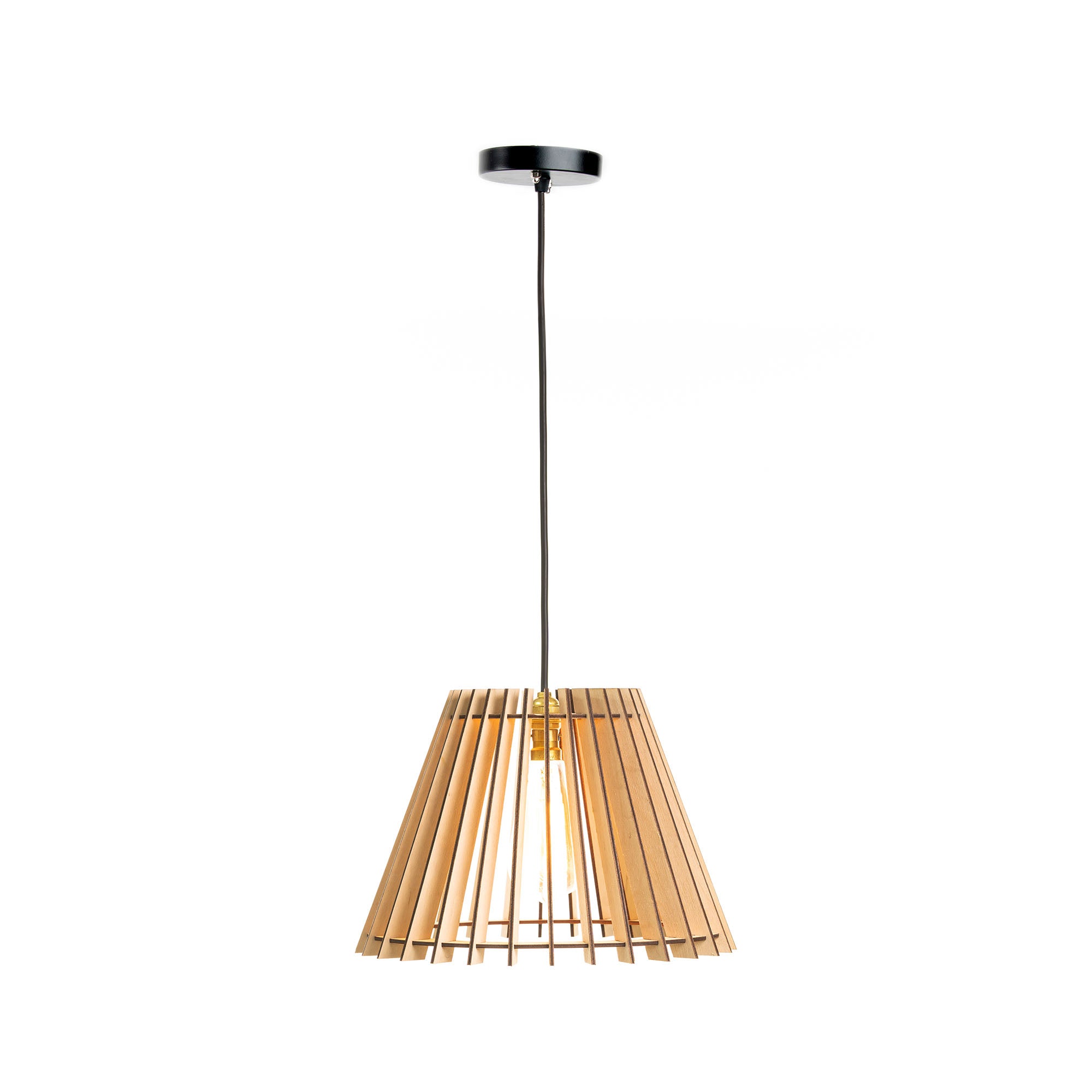 Benzor Birch Wood shade pendent lamp
