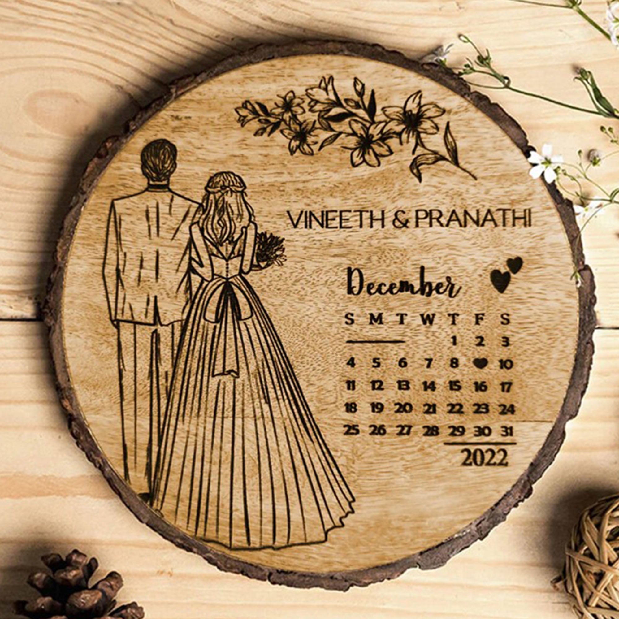 CUSTOMIZED Christian WEDDING GIFT' - Wooden Plaque