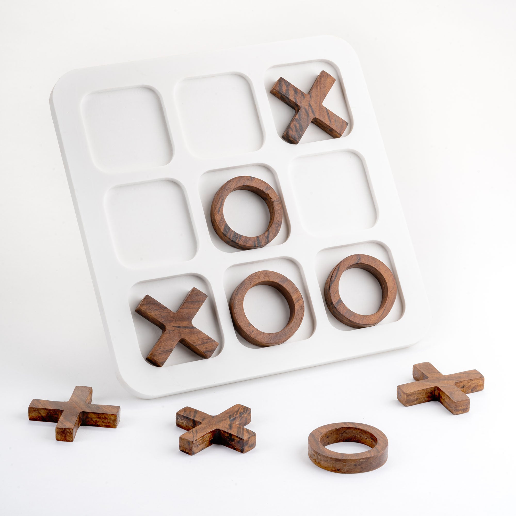 BANJO MARBLE AND WOOD TIC TAC TOE