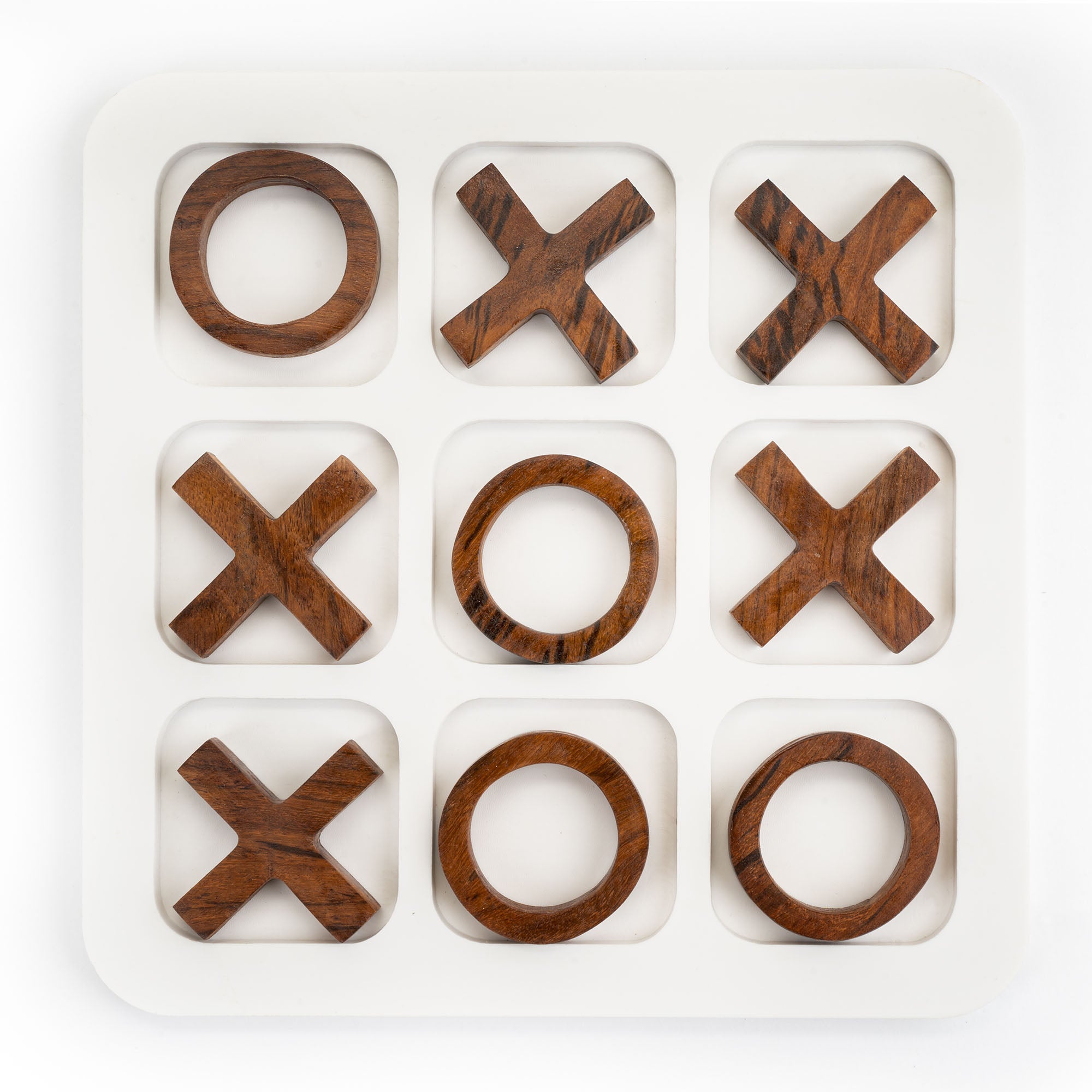 BANJO MARBLE AND WOOD TIC TAC TOE