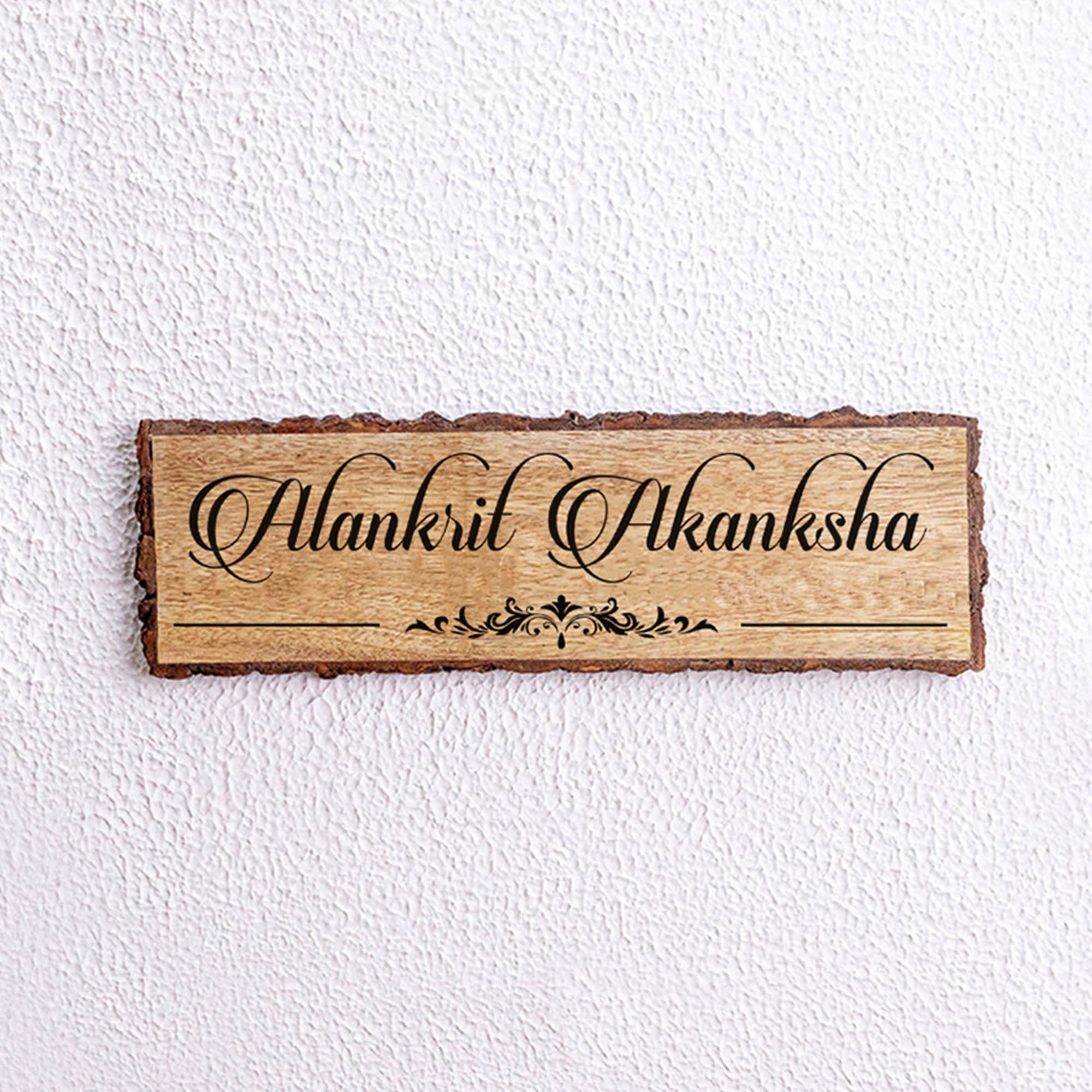 Customized Couple Name Plate Plaque
