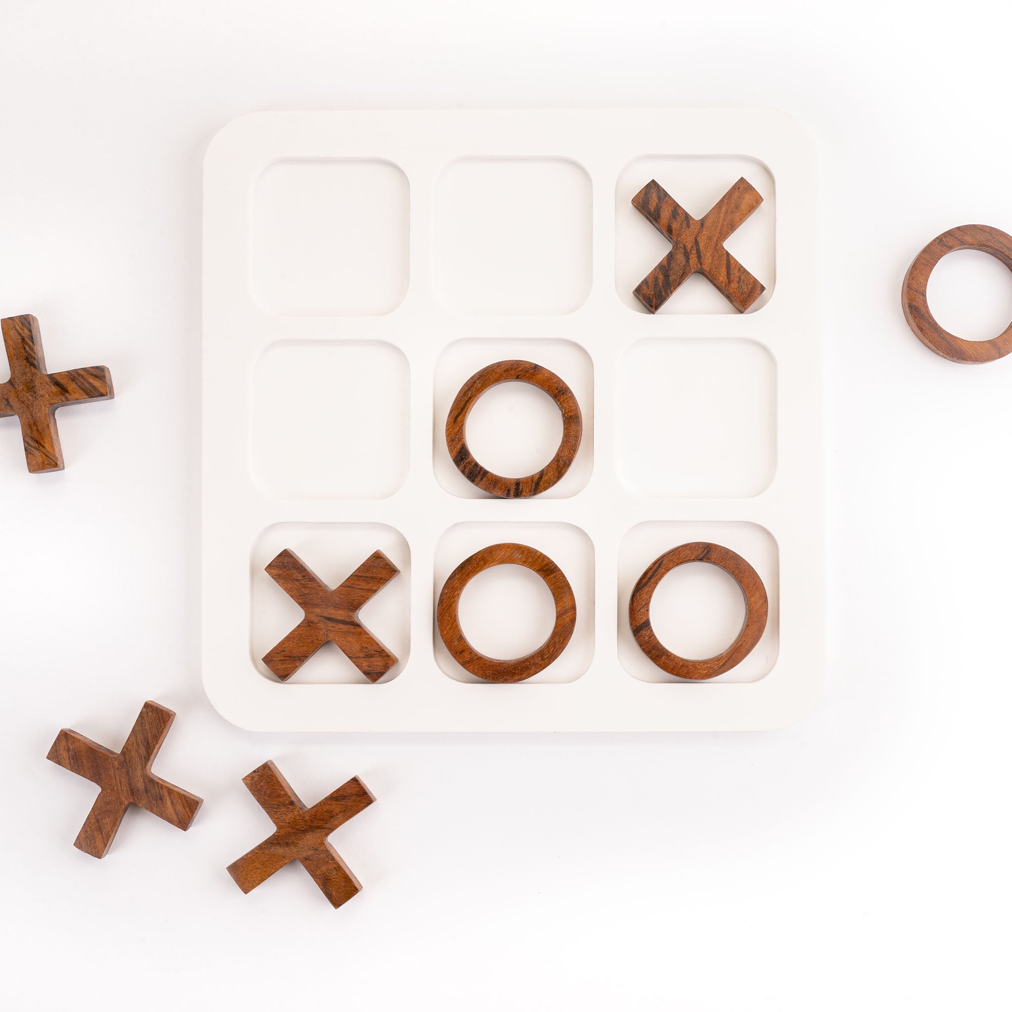 BANJO MARBLE AND WOOD TIC TAC TOE