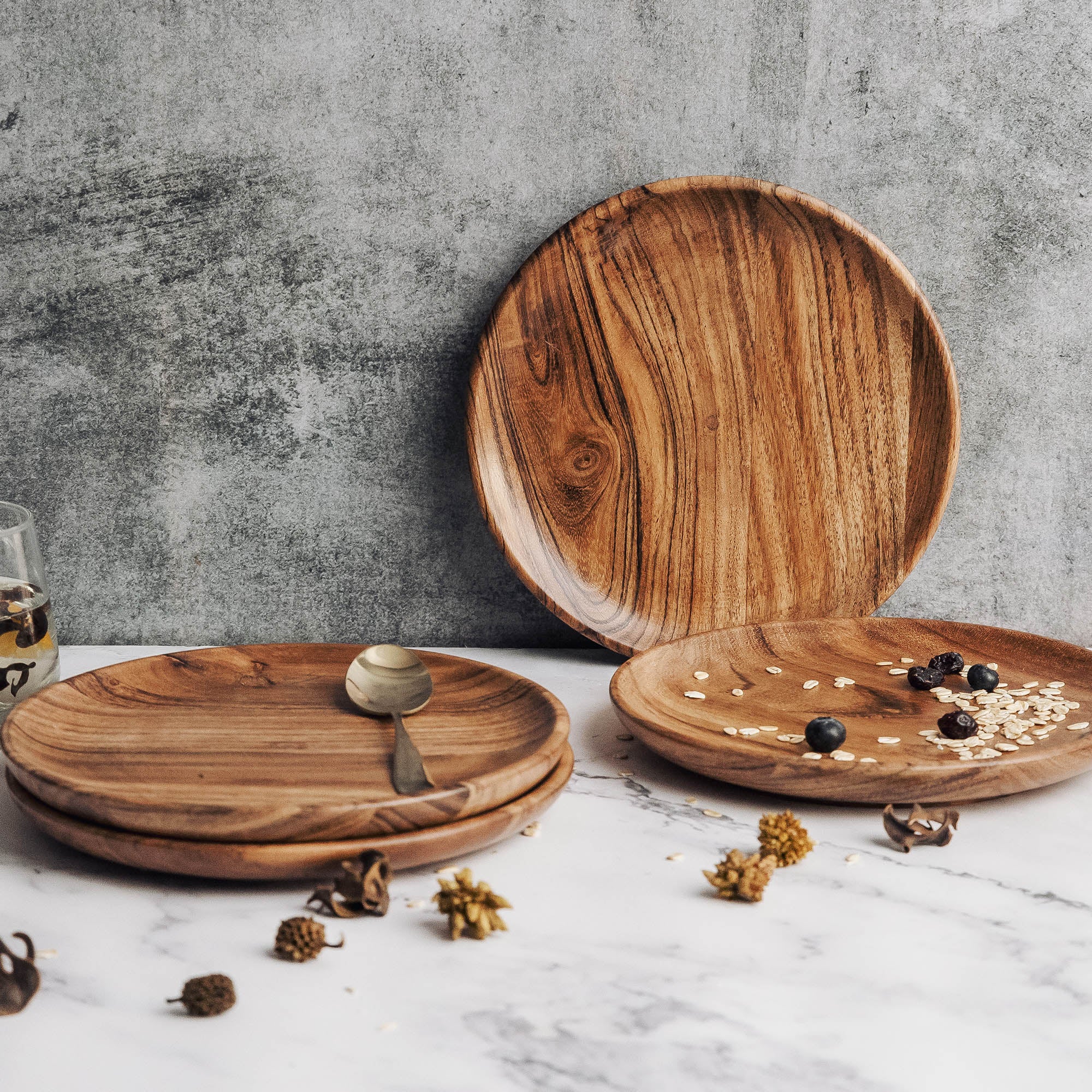 Dune Acacia Plates Set of 4 Small