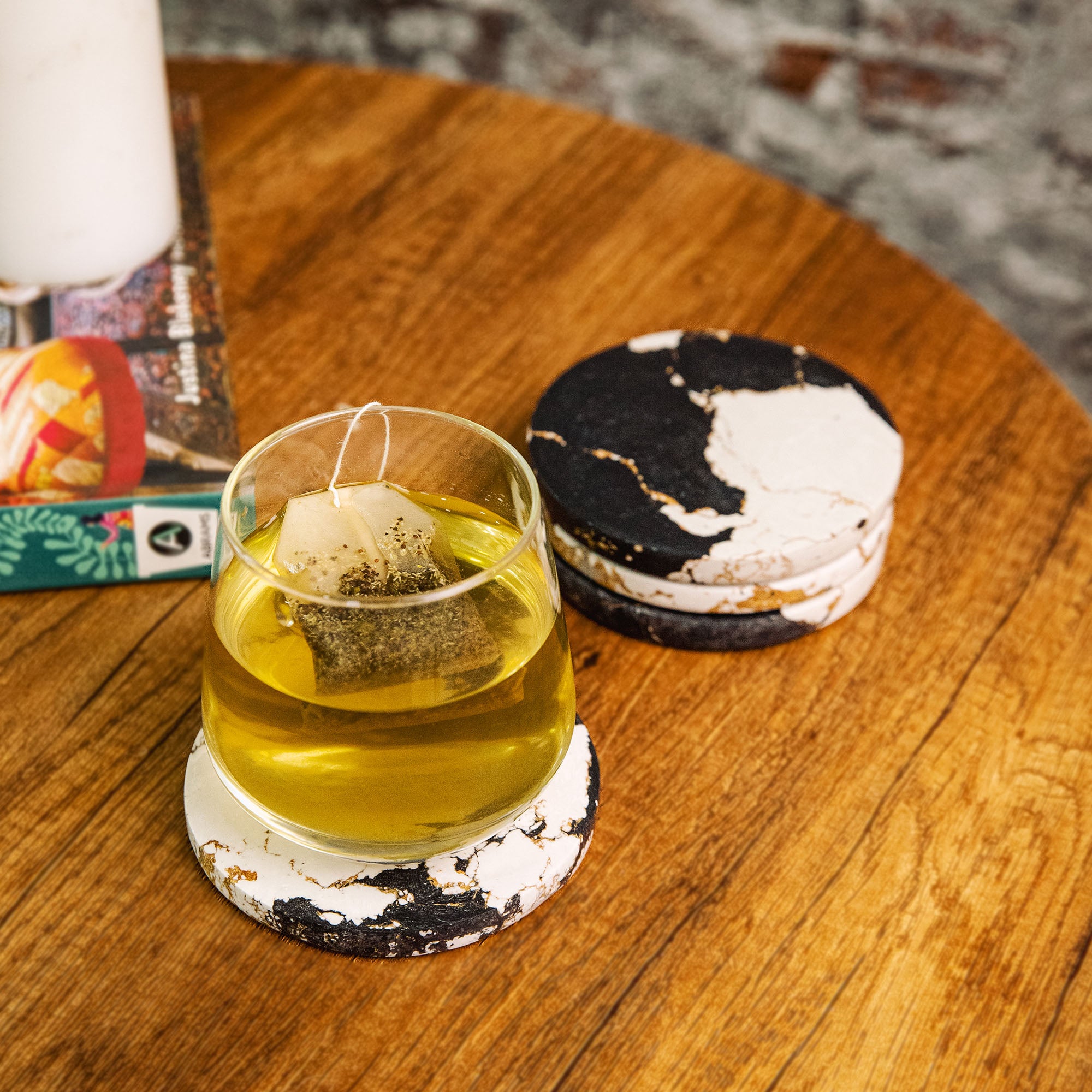 Resin Multicolor Coaster set of 4