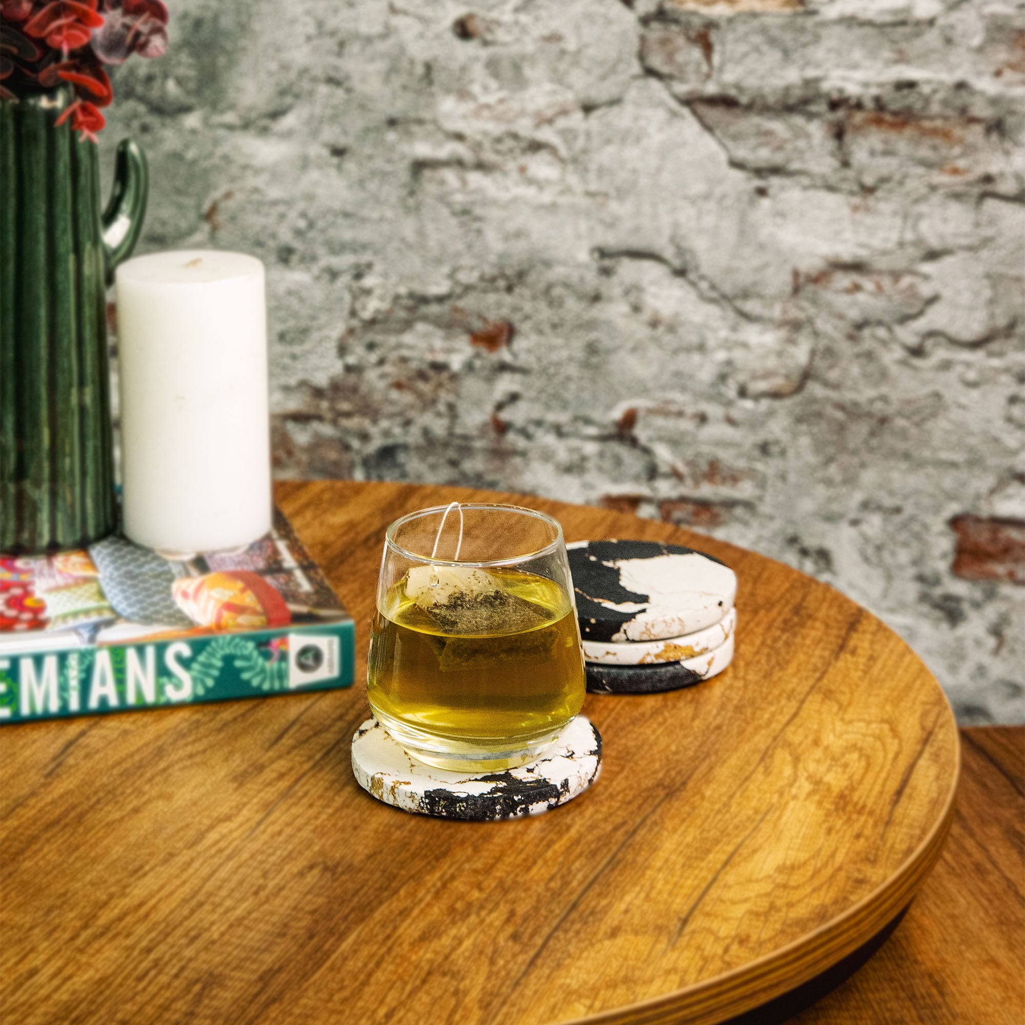 Resin Multicolor Coaster set of 4