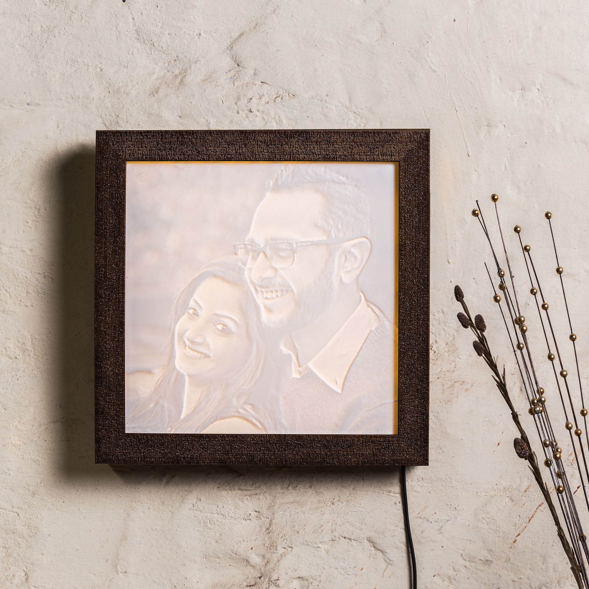 Backlit Engraved Portrait