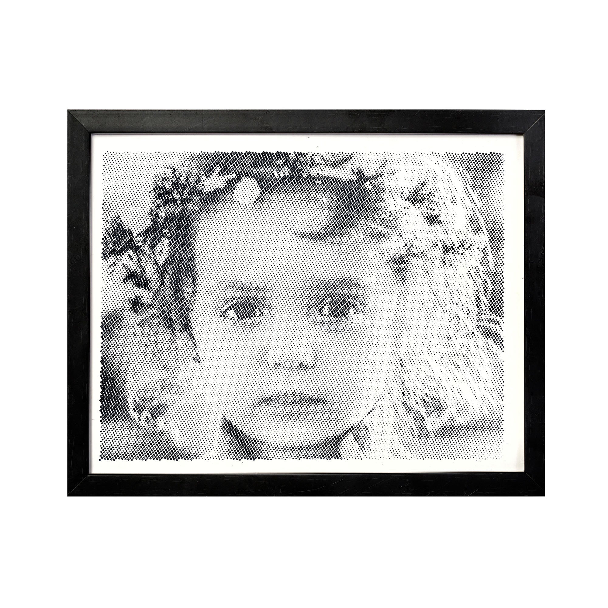 Black & White portrait with dotted/half-tone effect