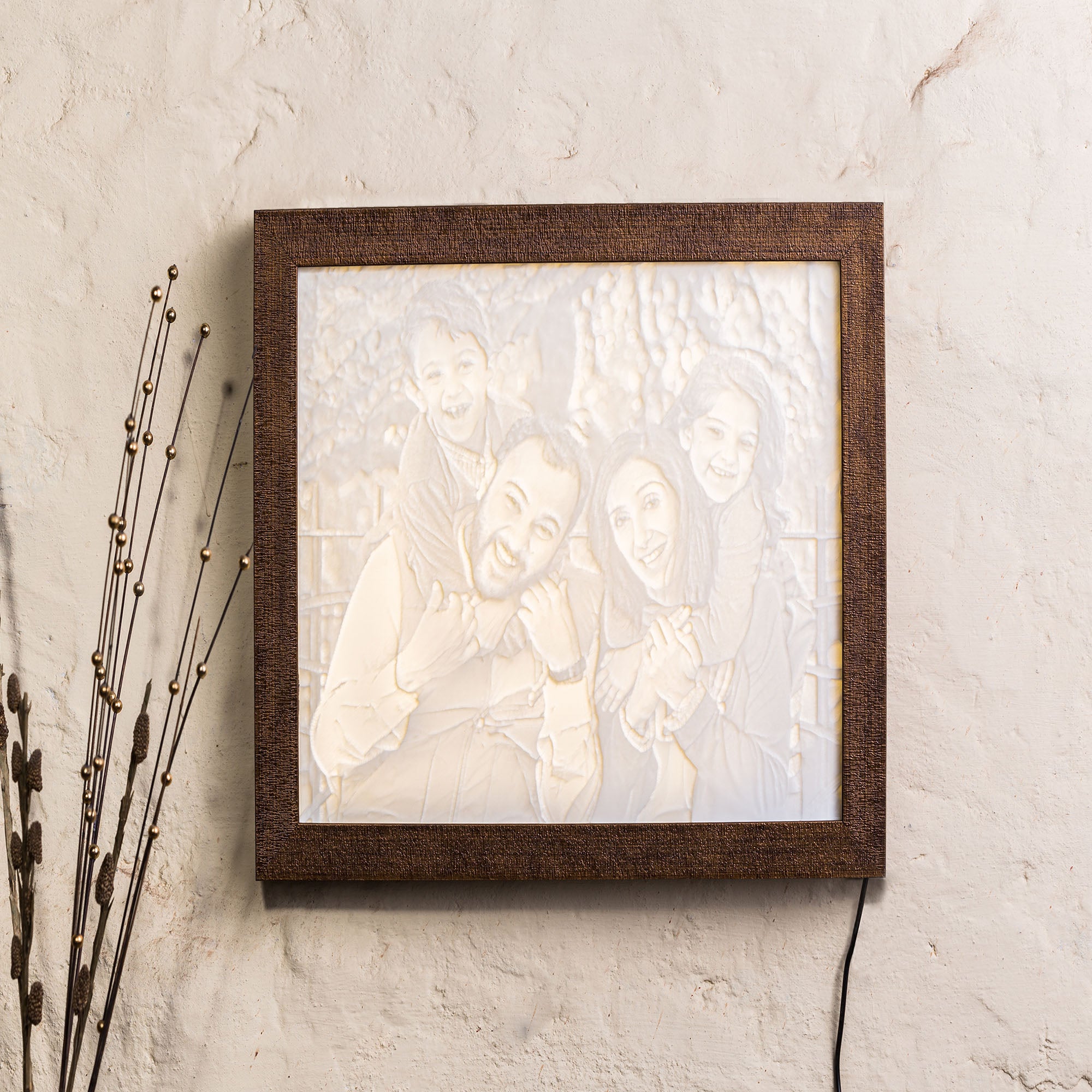 Backlit Engraved Portrait