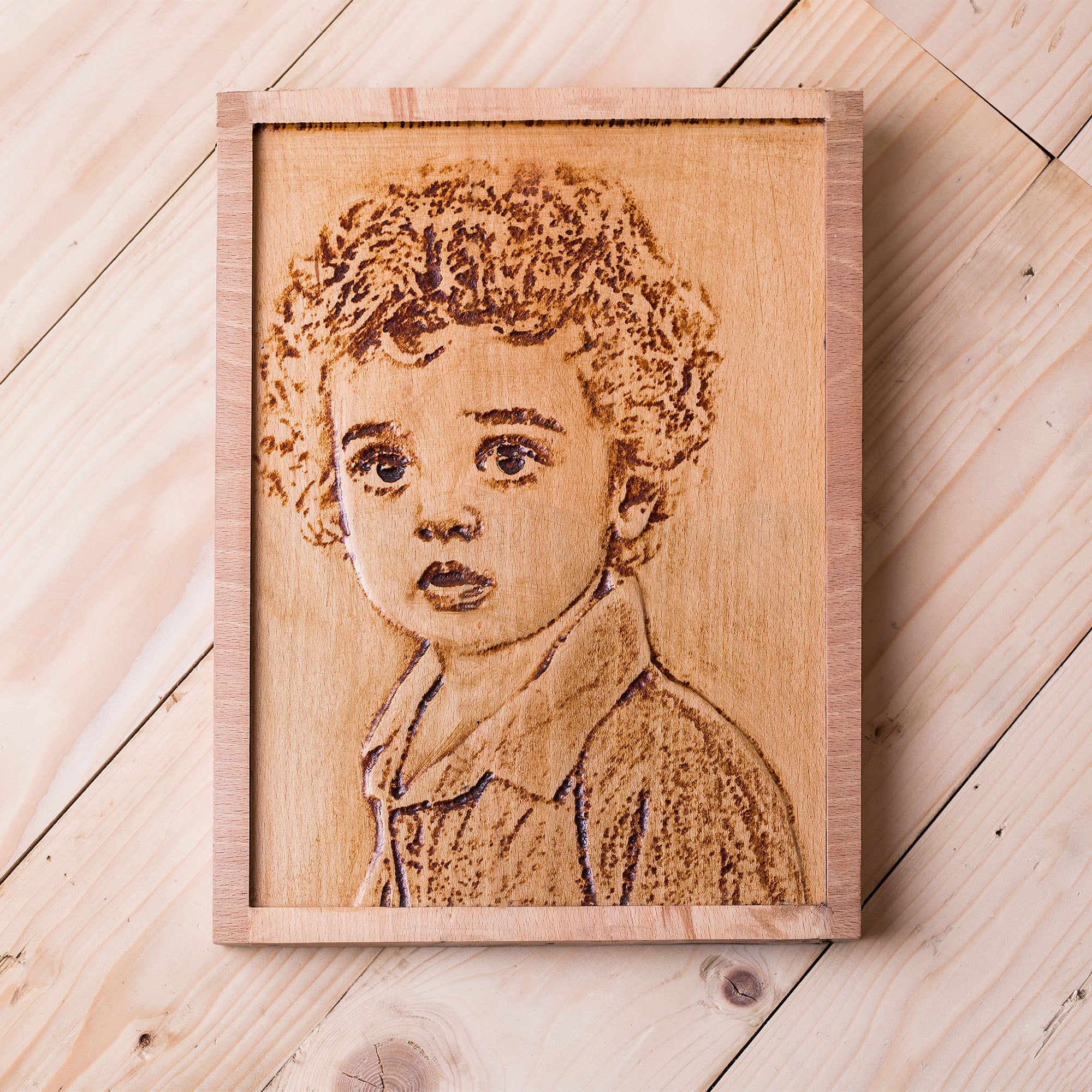 Wooden Engraved Portraits