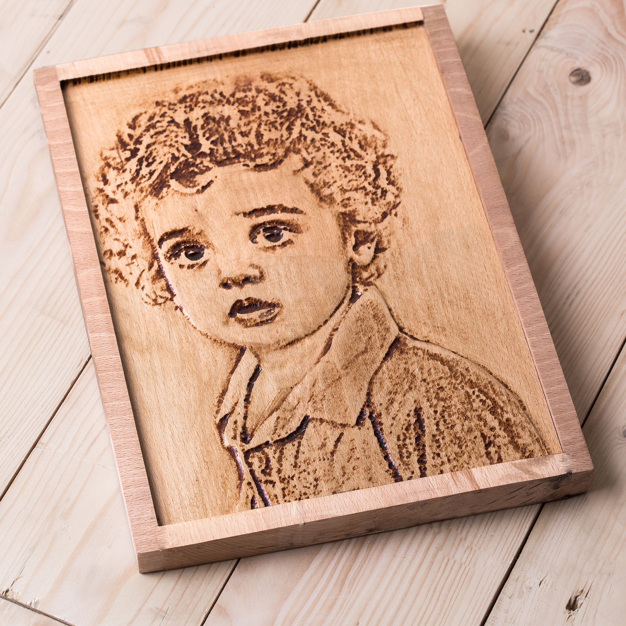 Wooden Engraved Portraits