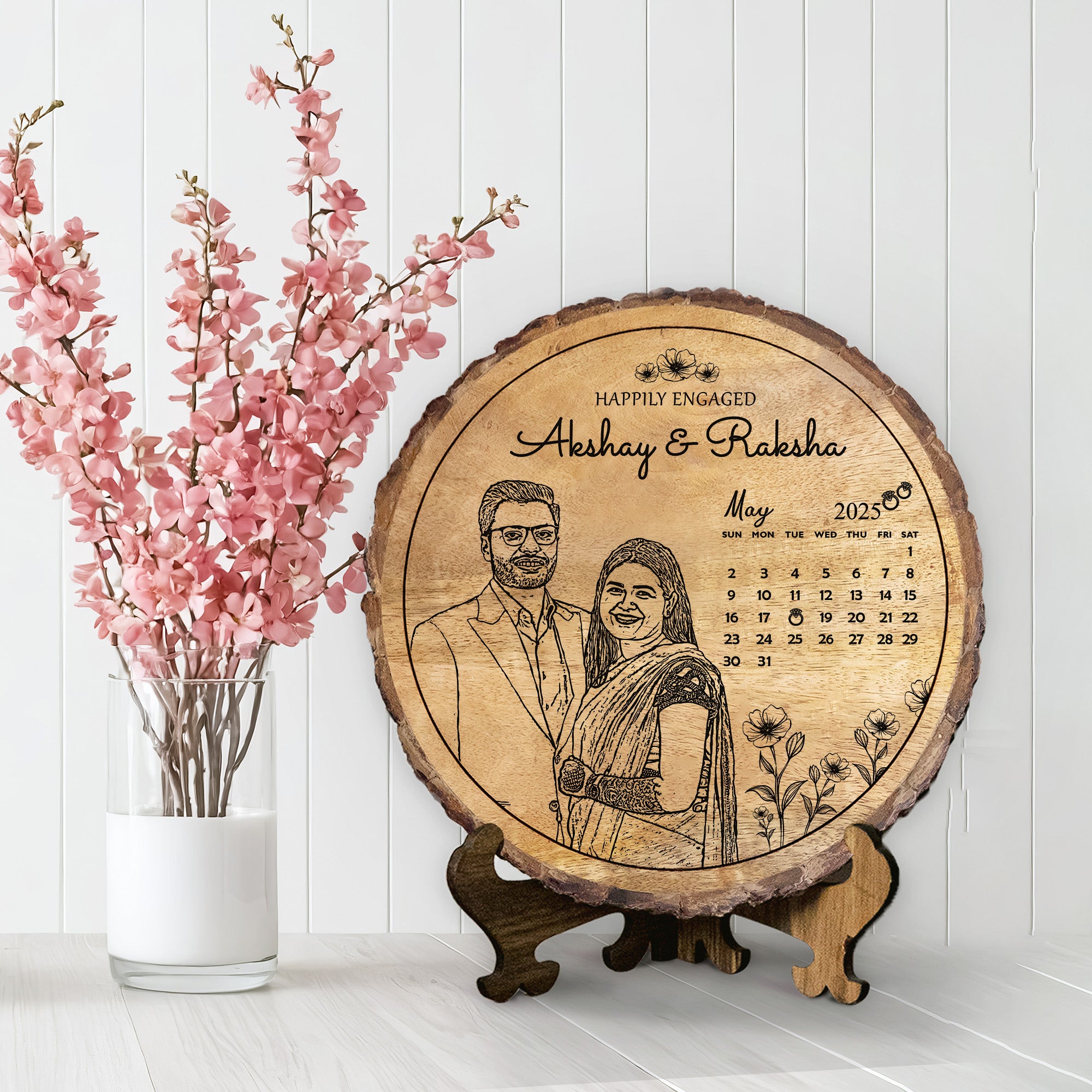 Personalized Engagement Gift Plaque