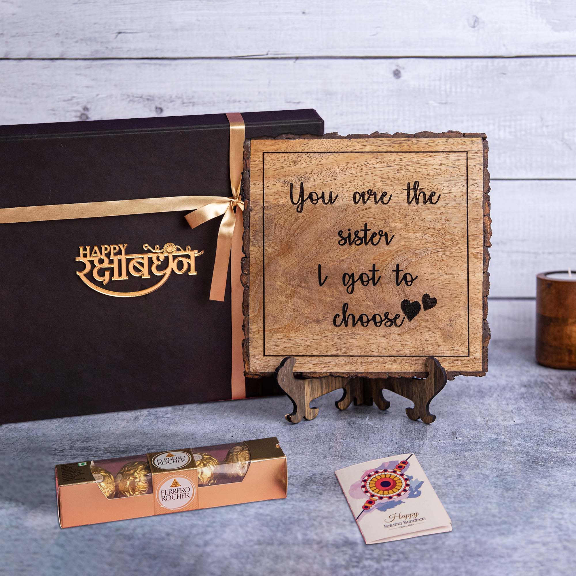 3-in-1 Sibling Love Treasure Box – A Heartfelt Hamper Featuring a Gift Plaque for sister's